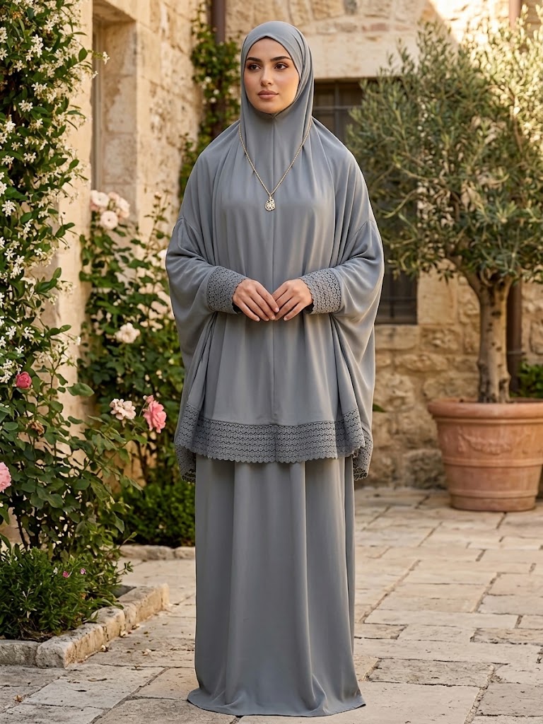 Janna 2-Piece Prayer Set - Elegant Islamic Prayer Outfit
