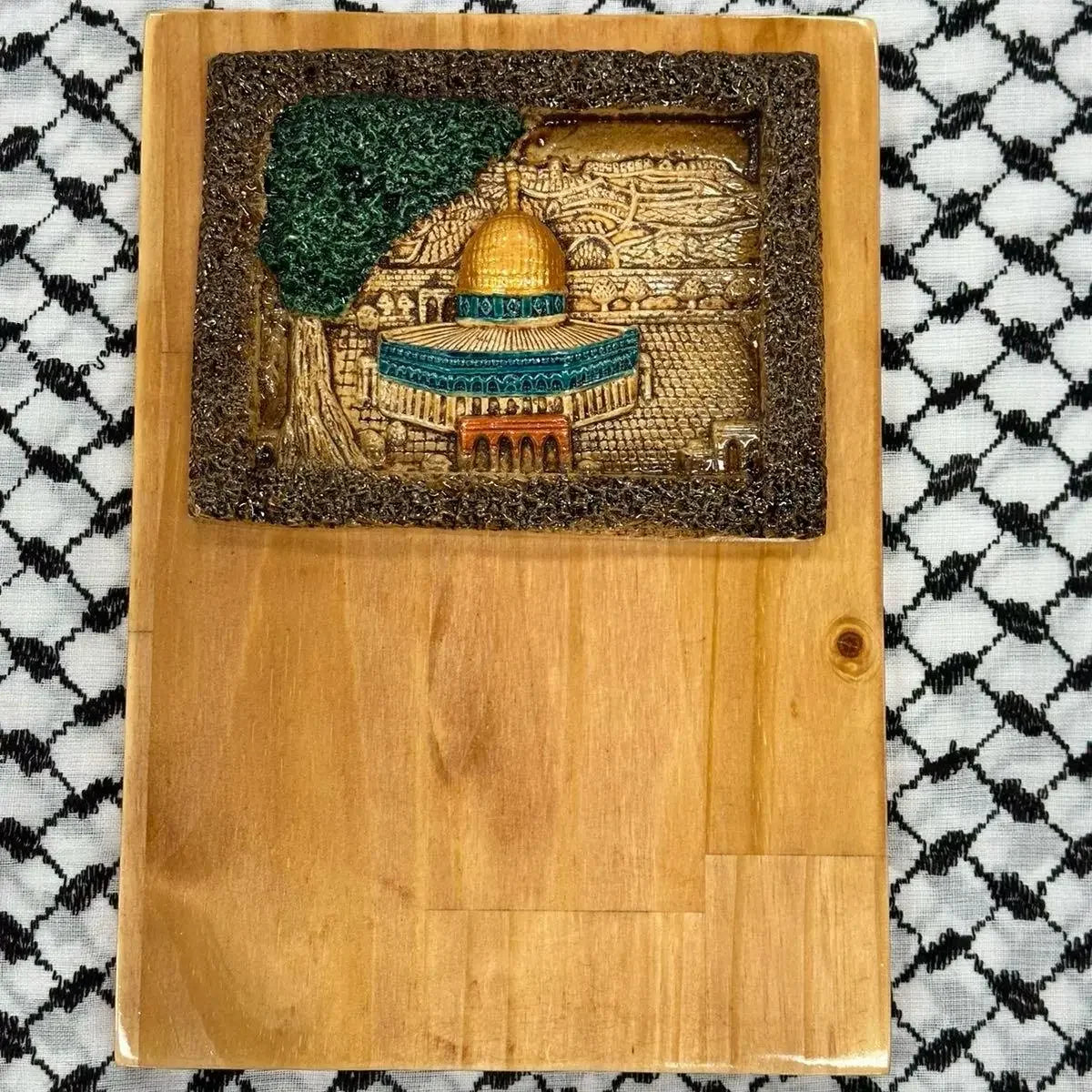 Handmade Wooden Frame Palestine Resemblance Hanging Decor: Cultural Charm and Elegance Palestinian Elegance