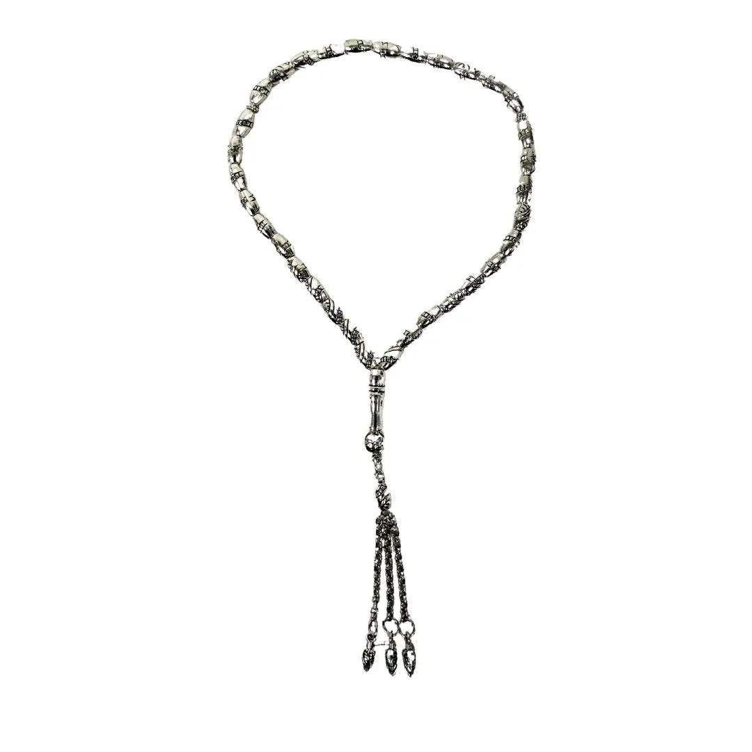 Durable Silver Tasbeeh - Elegant Multi-Variants | 18 cm Palestinian Elegance
