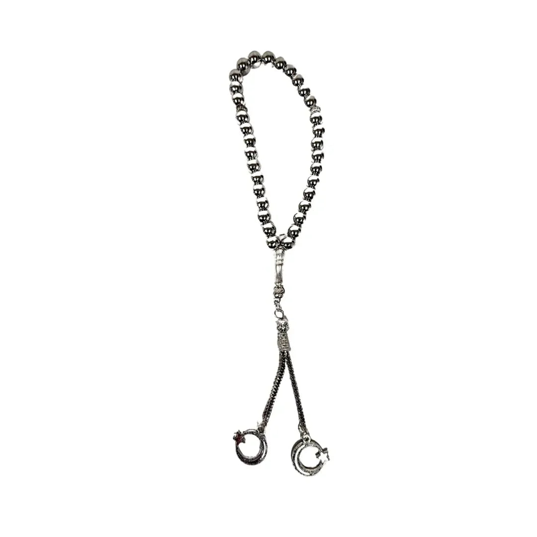 Durable Silver Tasbeeh - Elegant Multi-Variants | 18 cm Palestinian Elegance