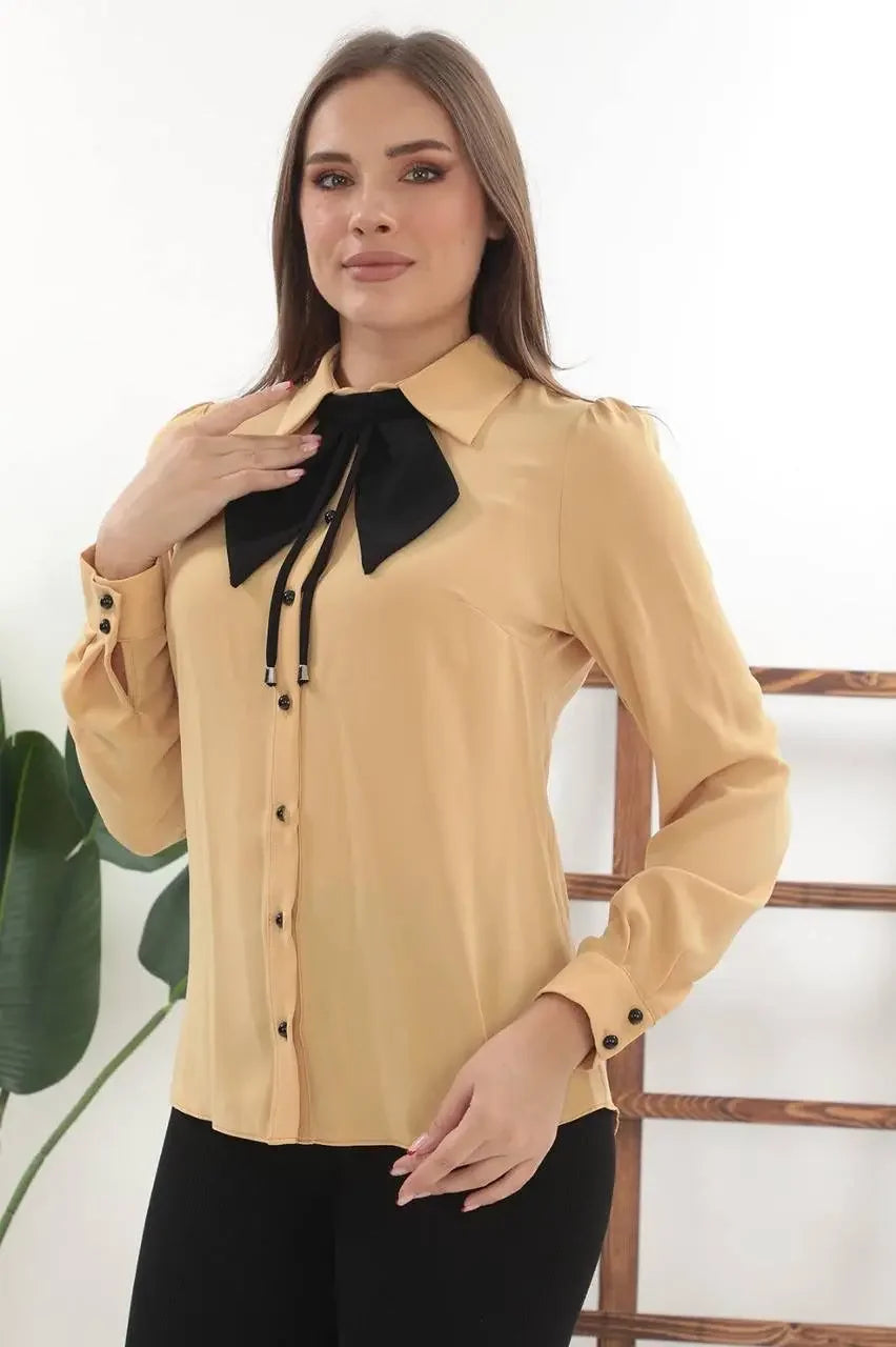 Bow Tie Blouse – Elegant and Sophisticated Wardrobe Essential Palestinian Elegance