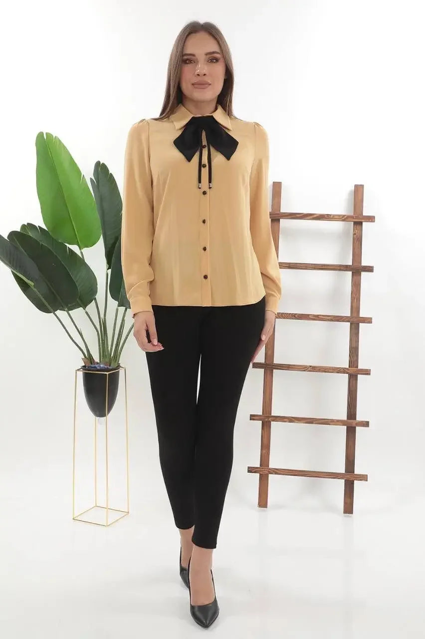 Bow Tie Blouse – Elegant and Sophisticated Wardrobe Essential Palestinian Elegance