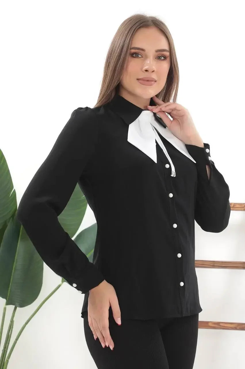 Bow Tie Blouse – Elegant and Sophisticated Wardrobe Essential Palestinian Elegance