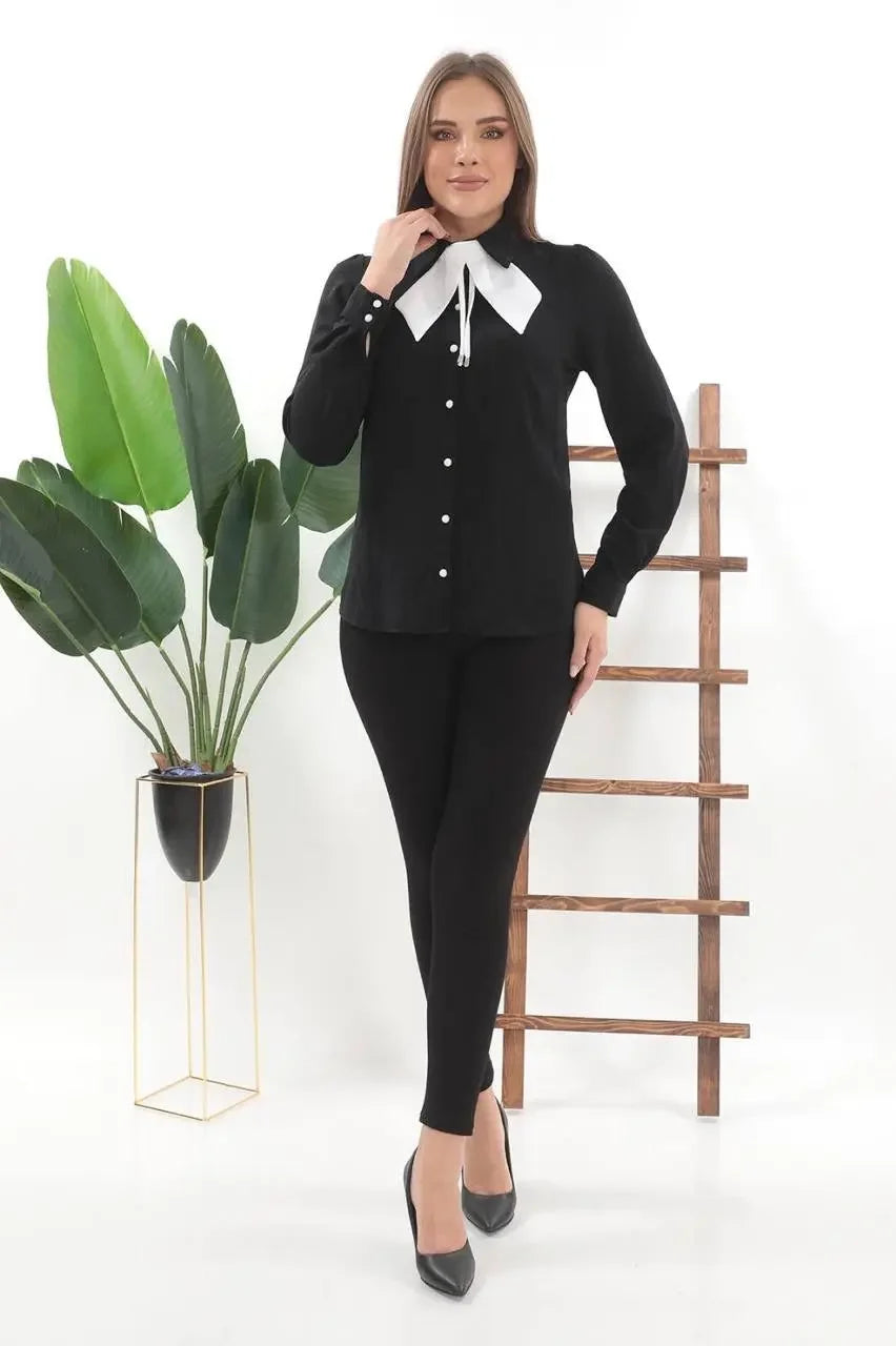 Bow Tie Blouse – Elegant and Sophisticated Wardrobe Essential Palestinian Elegance