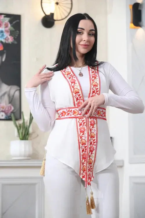 Year-Round Comfort: Chiffon Layering Vest Palestinian Elegance