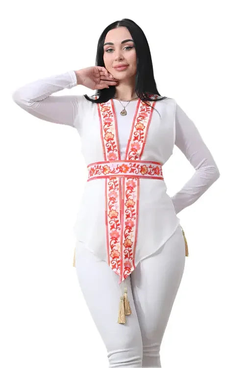 Year-Round Comfort: Chiffon Layering Vest Palestinian Elegance