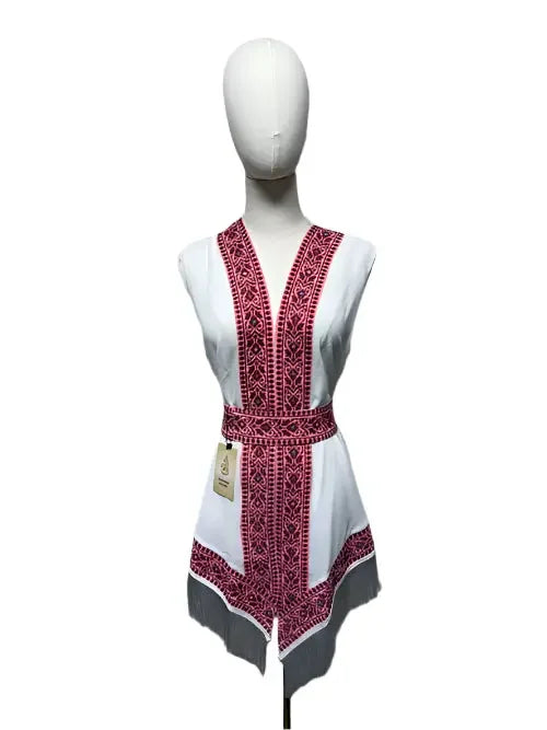 Lightweight Luxury: Elegant Chiffon Vest Palestinian Elegance