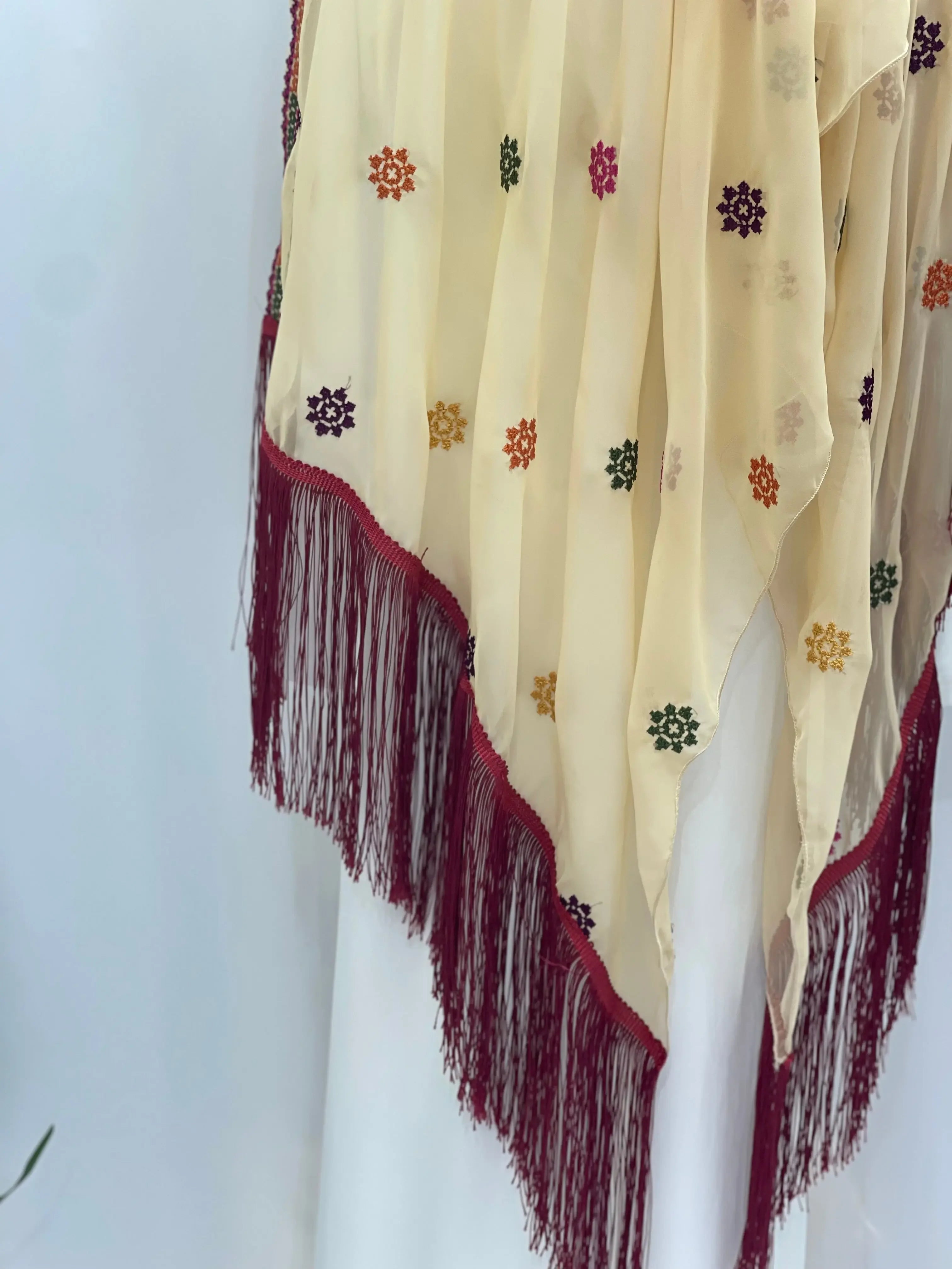 Elegance and Warmth: Embroidered Khirka-Shwal Palestinian Elegance