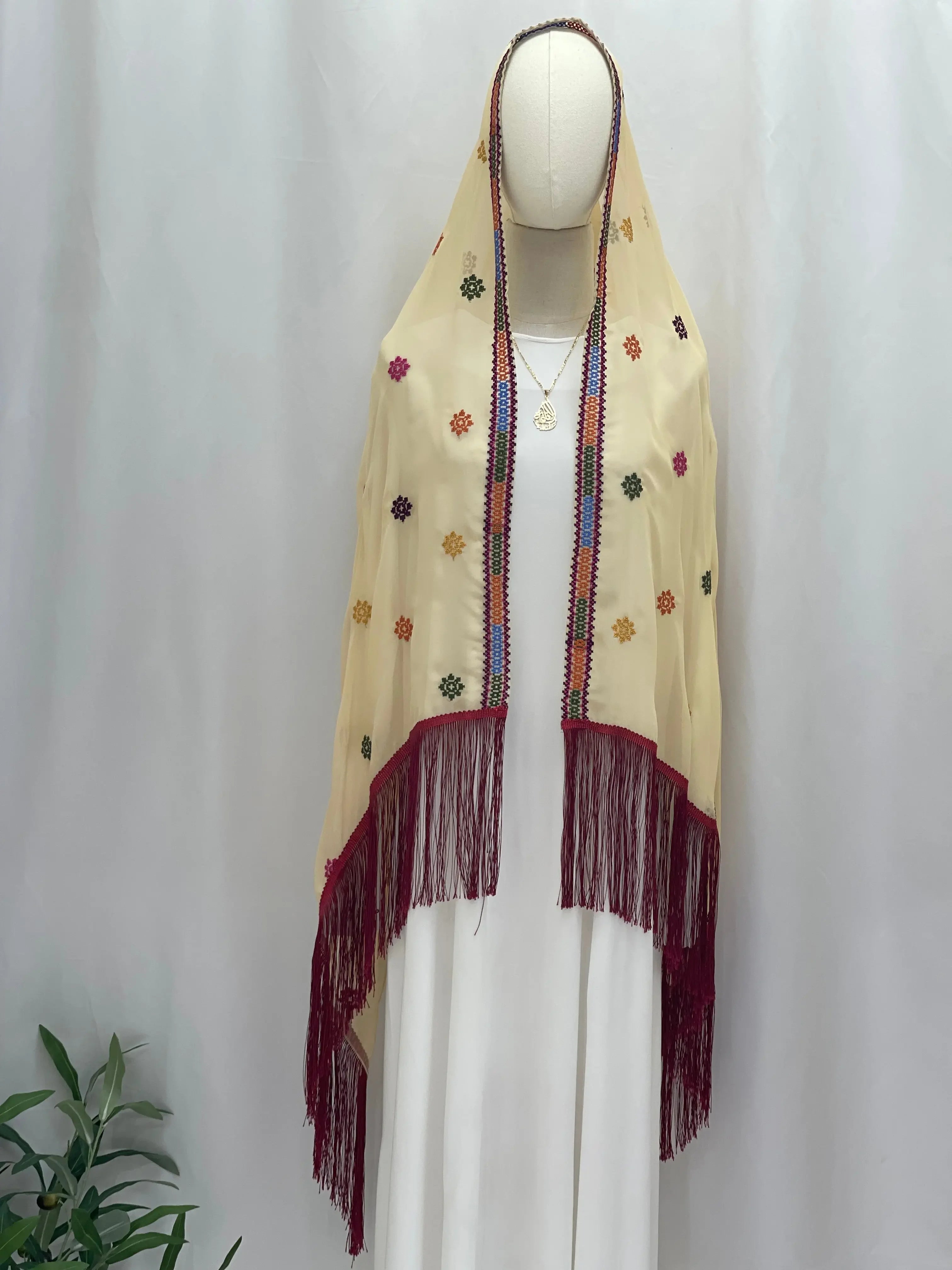 Elegance and Warmth: Embroidered Khirka-Shwal Palestinian Elegance