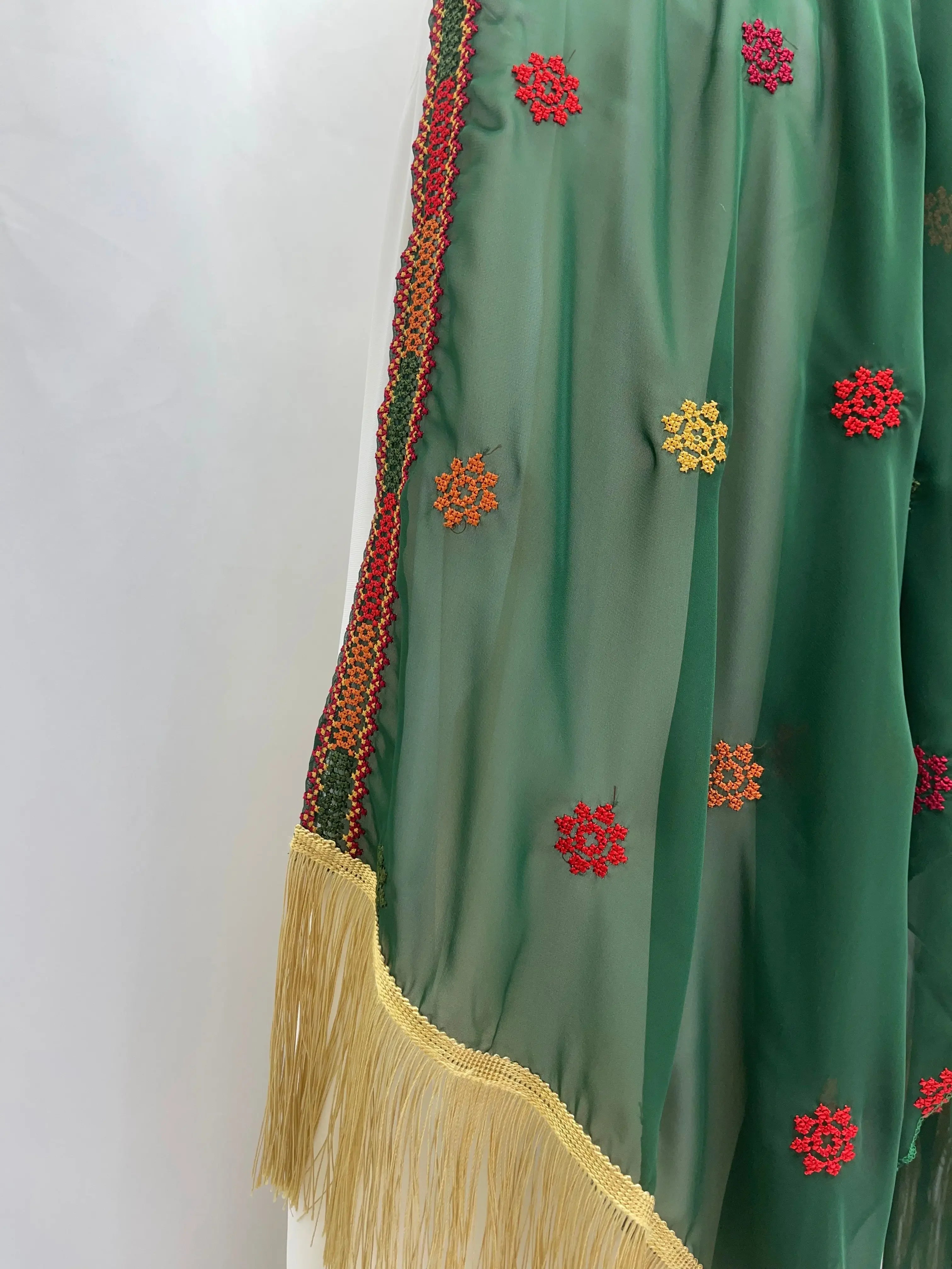 Elegance and Warmth: Embroidered Khirka-Shwal Palestinian Elegance