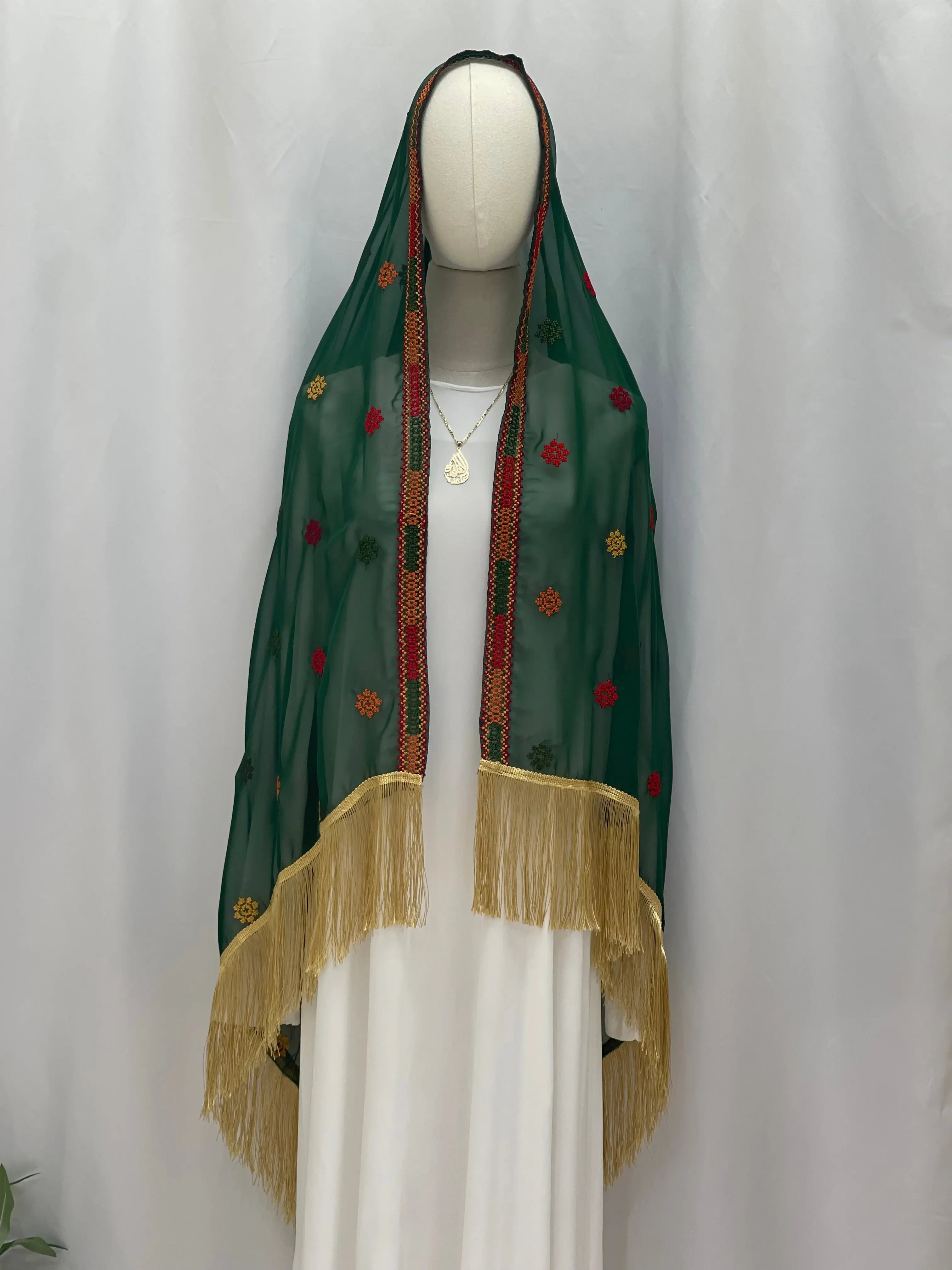 Elegance and Warmth: Embroidered Khirka-Shwal Palestinian Elegance