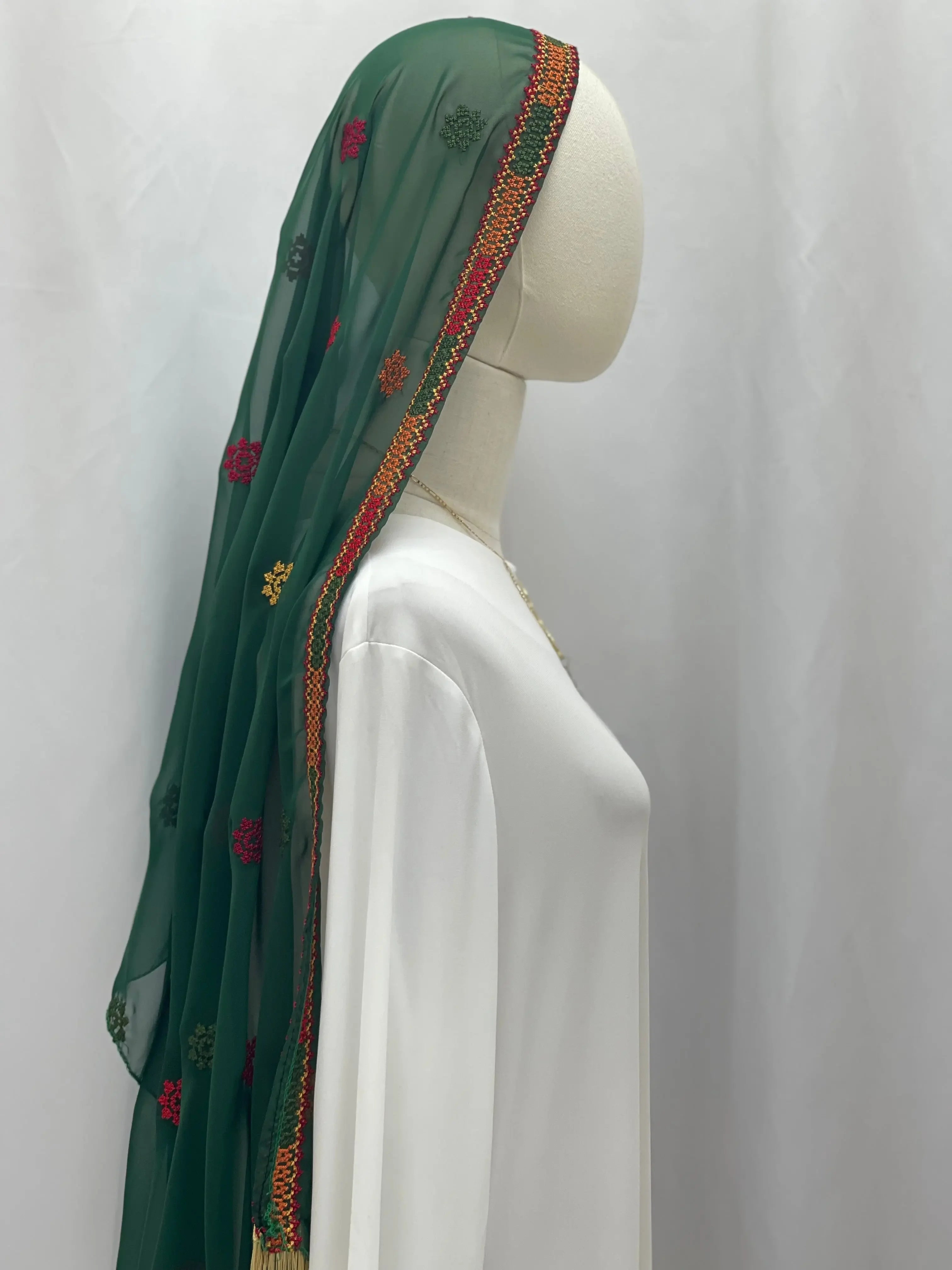 Elegance and Warmth: Embroidered Khirka-Shwal Palestinian Elegance