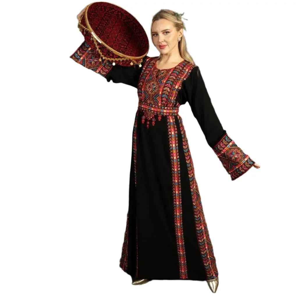 Embroidered Manajel Dress - Traditional Style