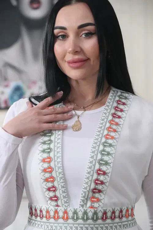 Artisanal Excellence: Vest with Detailed Embroidery Palestinian Elegance