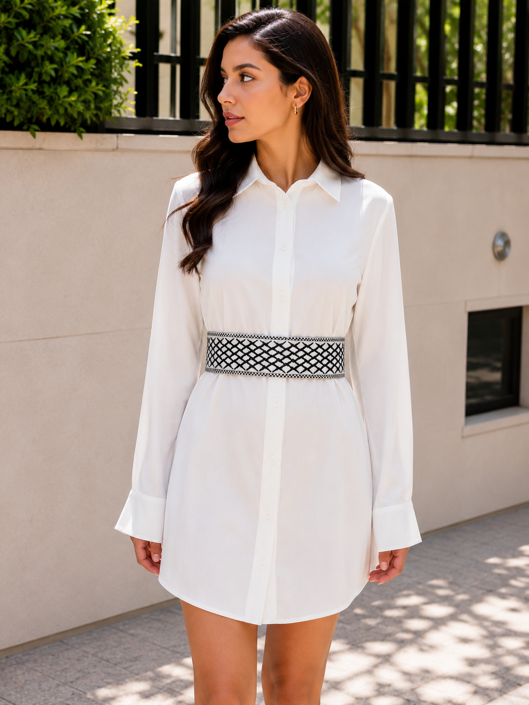 Palestinian Embroidered Leather-Lined Belt