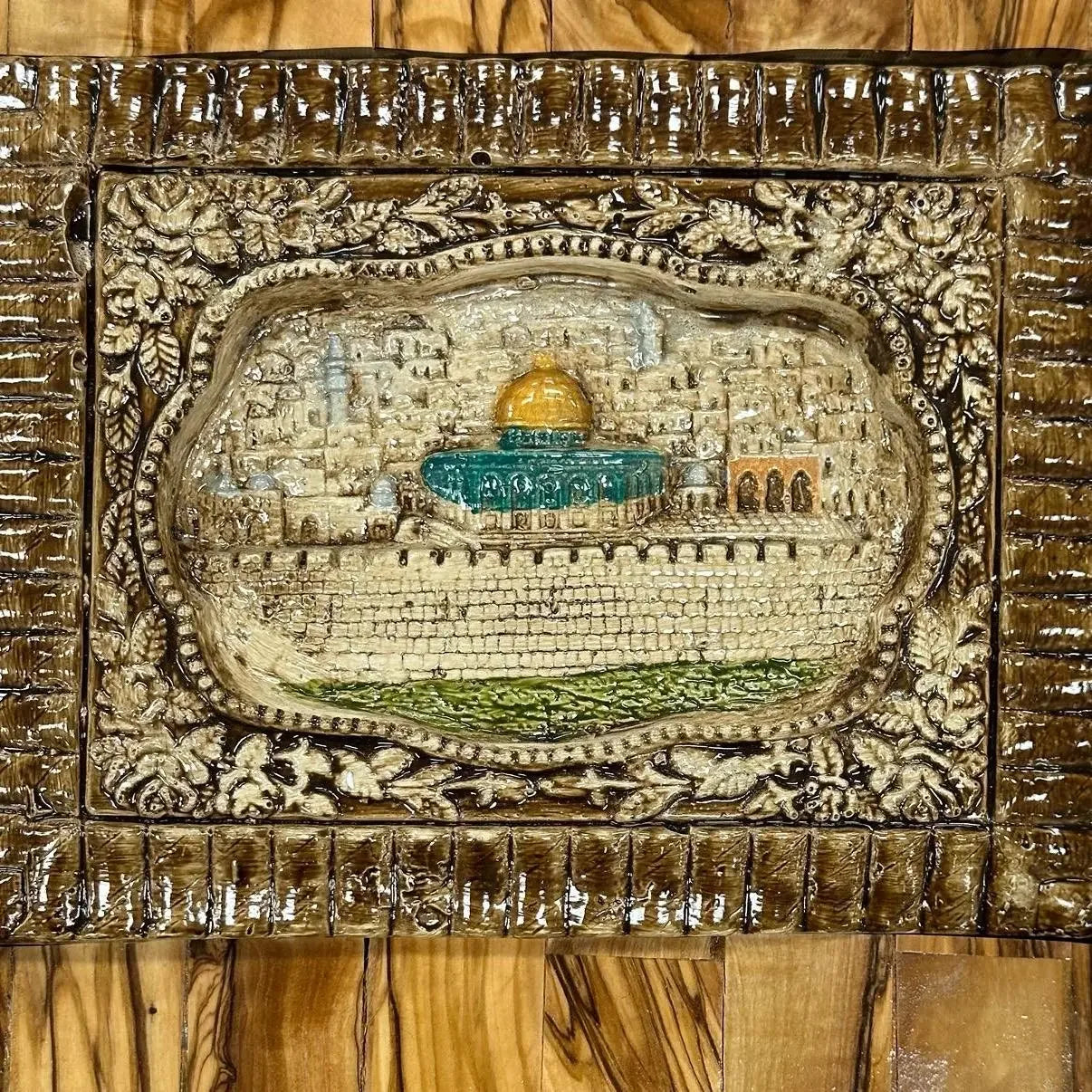 Handmade Wooden Frame Palestine Resemblance Hanging Decor: Cultural Charm and Elegance Palestinian Elegance
