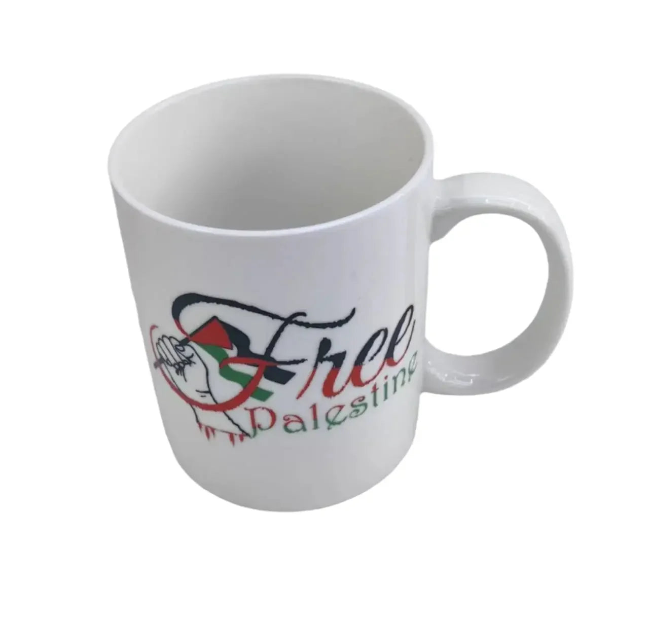 Free Palestine Cursive with Fist and Flag Design Palestinian Elegance