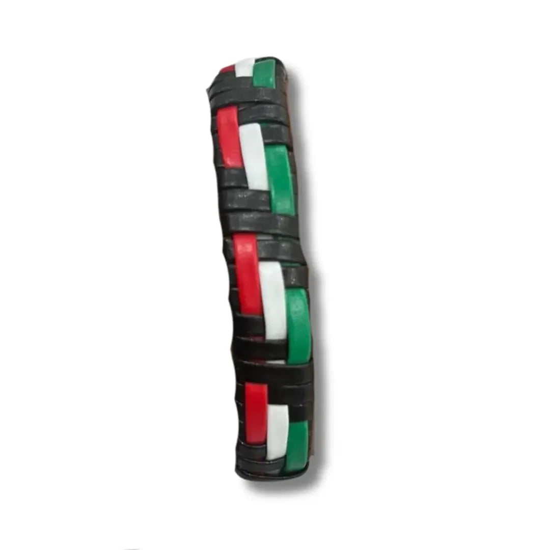 Palestinian flag beaded jewelry bracelet with red white green and black beads by Palestinian Elegance