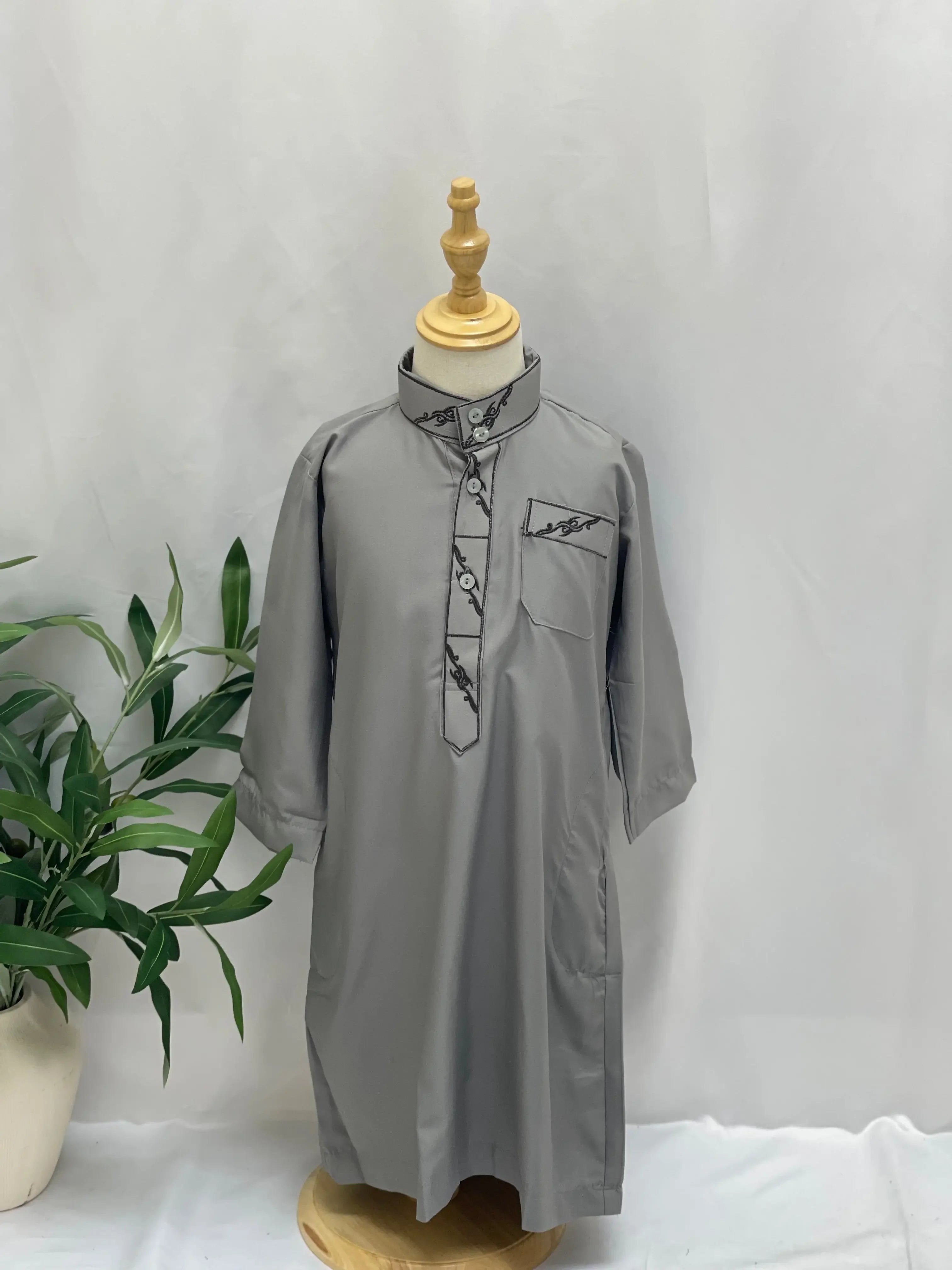 Kids' High-Quality Thobe - Durable Stitching, Multi Sizes & Variants Palestinian Elegance