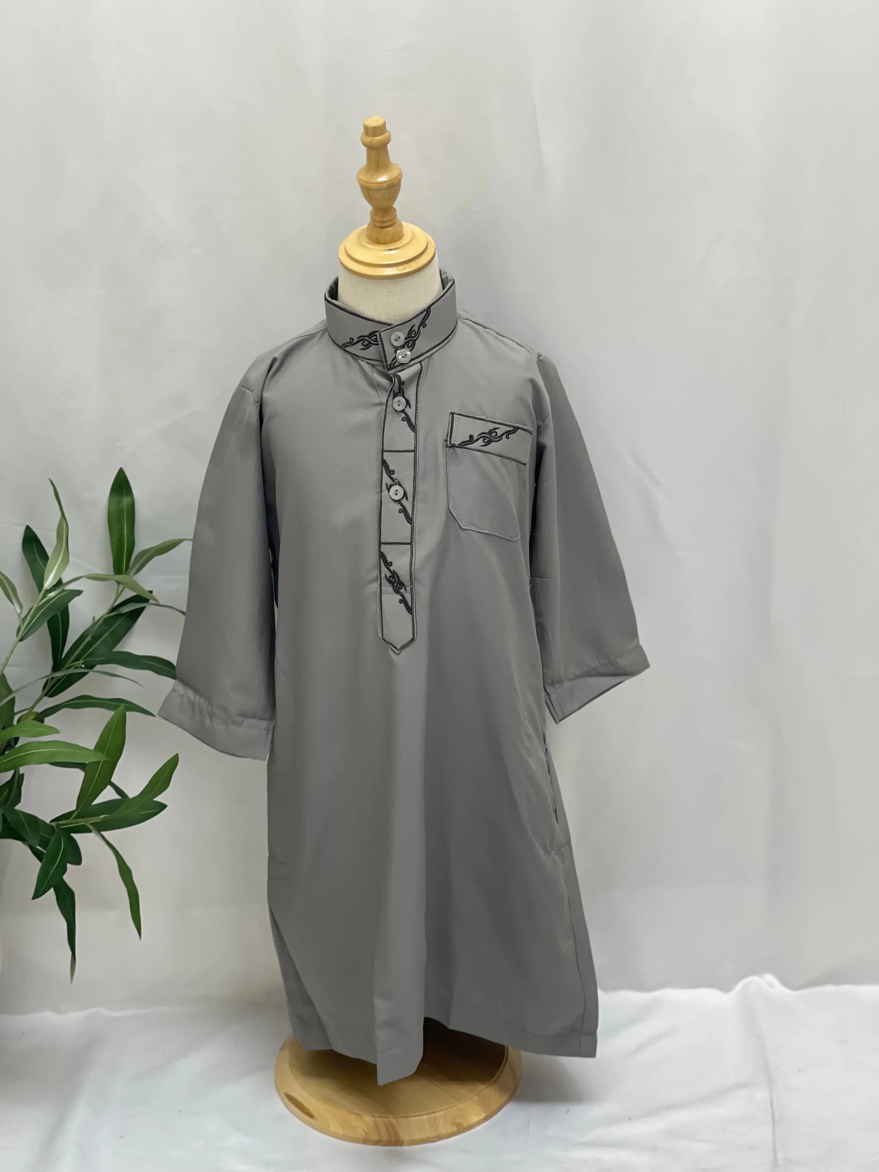 Kids' High-Quality Thobe - Durable Stitching, Multi Sizes & Variants Palestinian Elegance