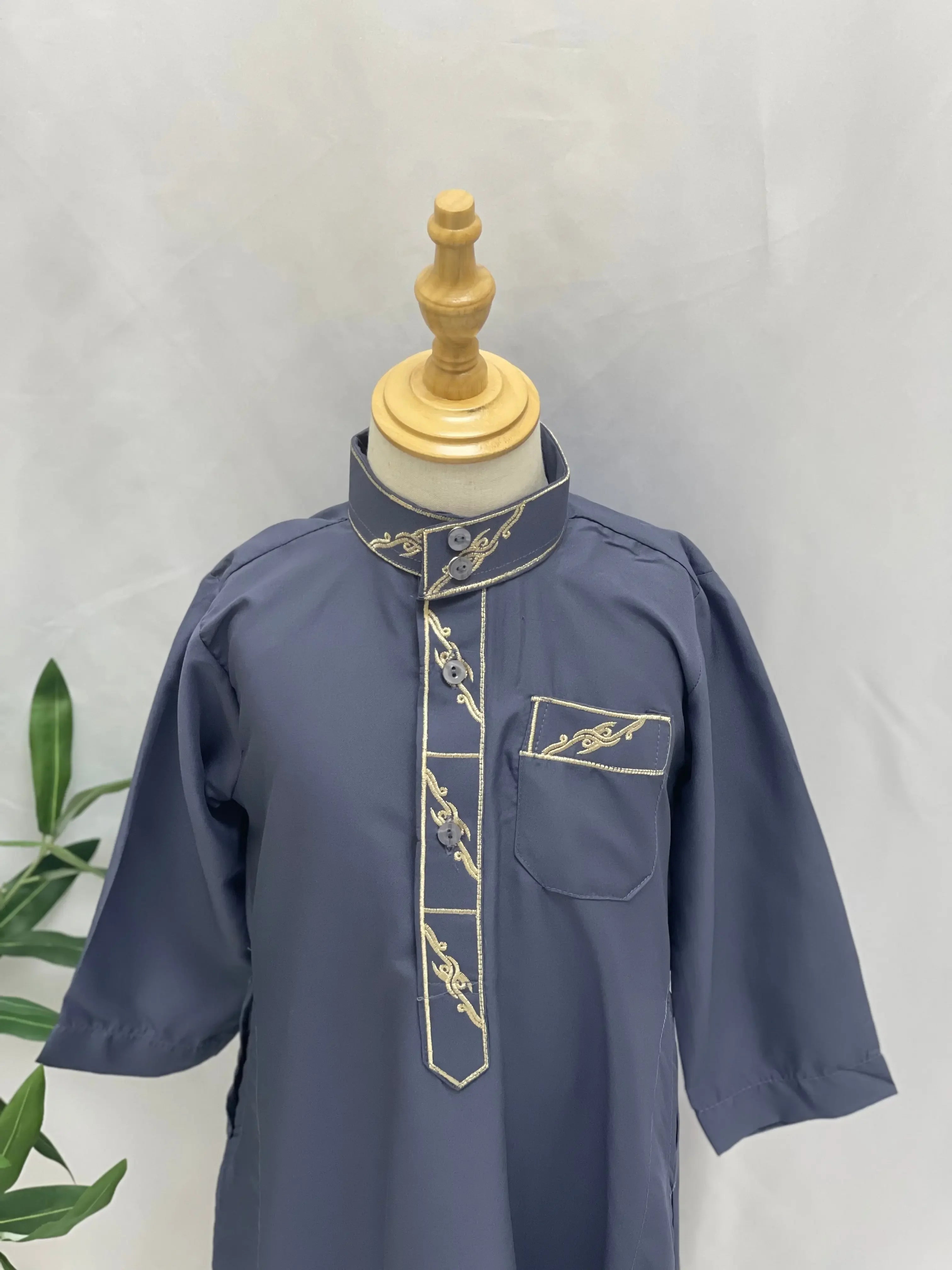 Kids' High-Quality Thobe - Durable Stitching, Multi Sizes & Variants Palestinian Elegance