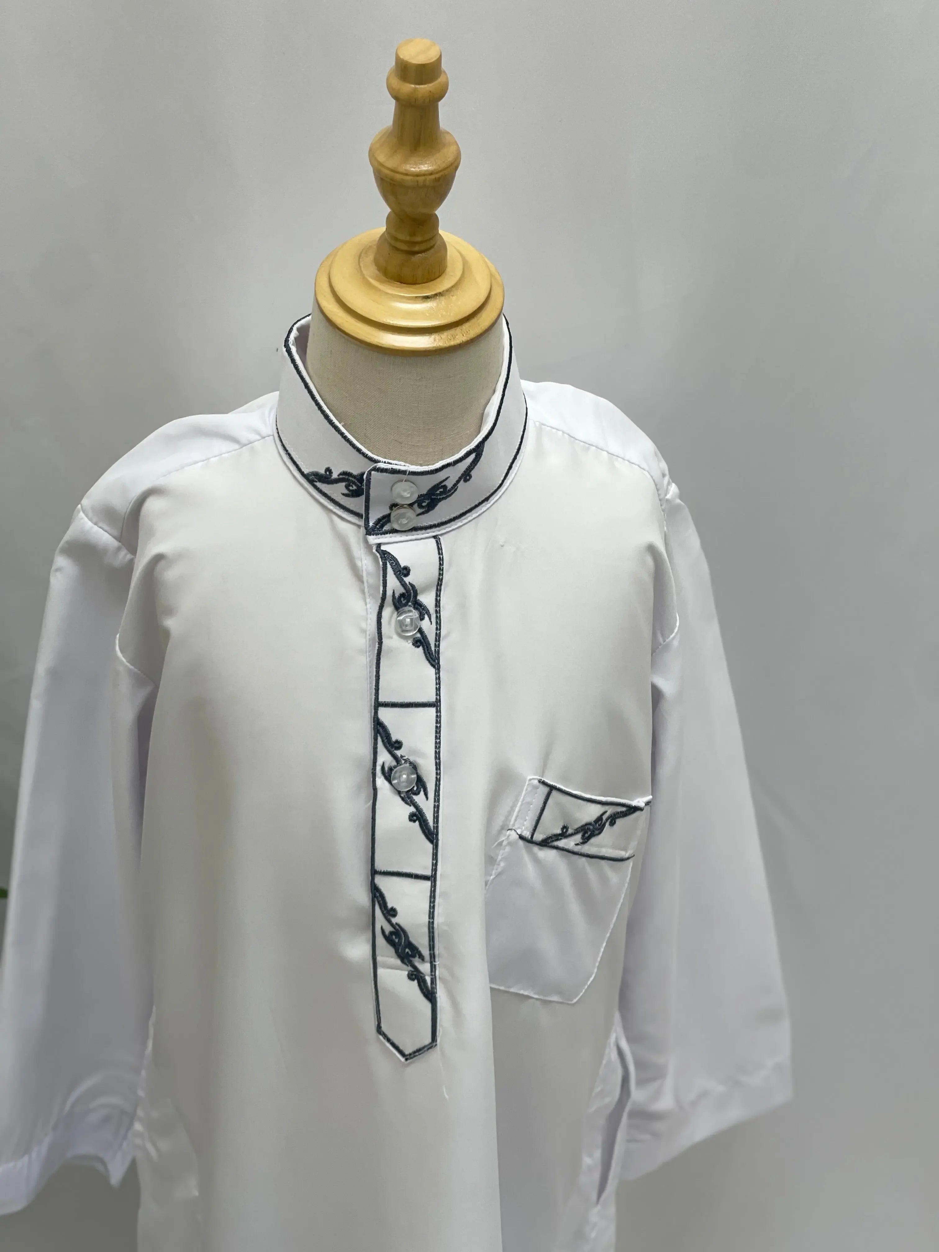 Kids' High-Quality Thobe - Durable Stitching, Multi Sizes & Variants Palestinian Elegance