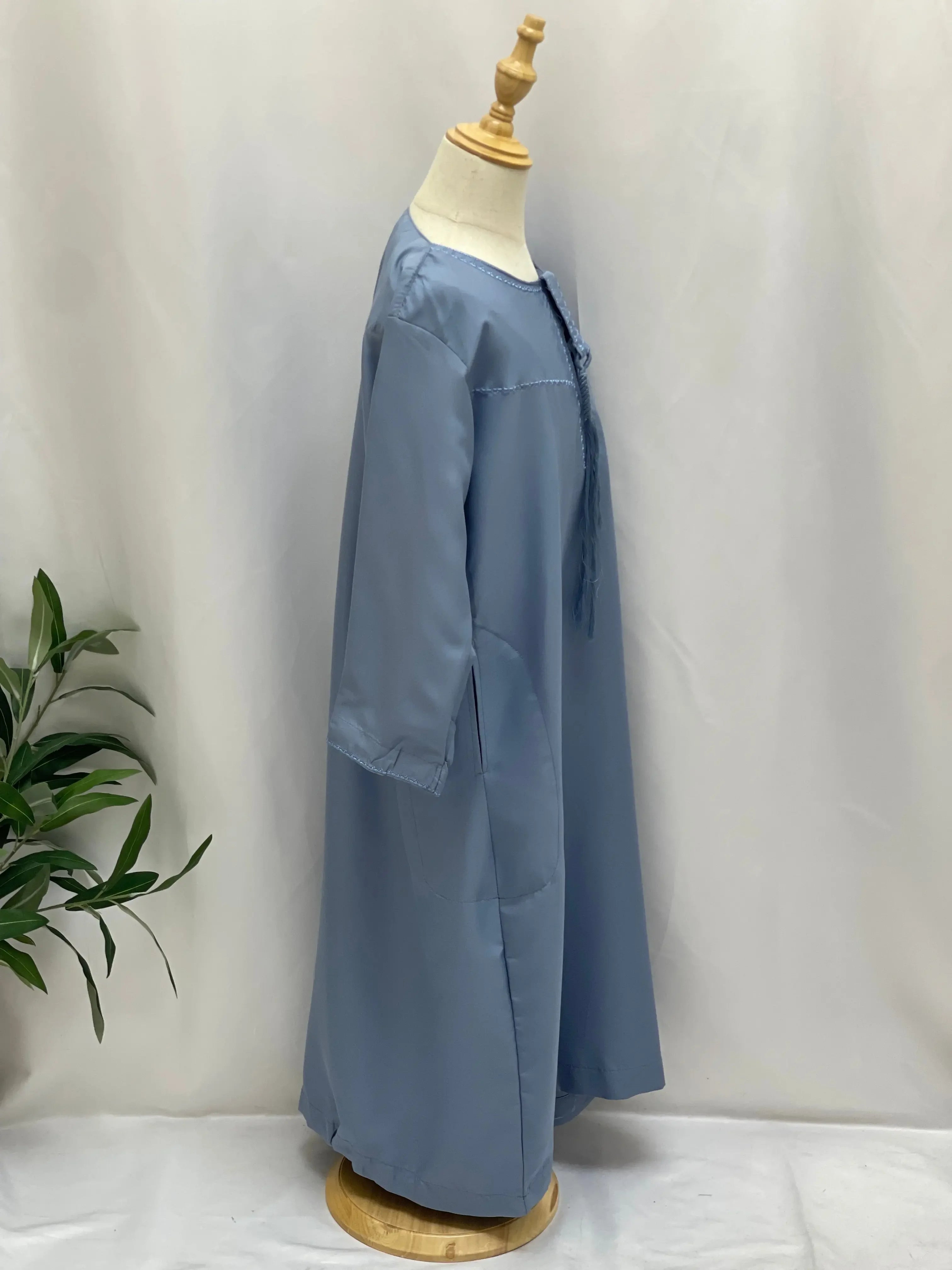 Kids' Unique Thobe with Detachable Sharshoba - High-Quality & Stylish Palestinian Elegance