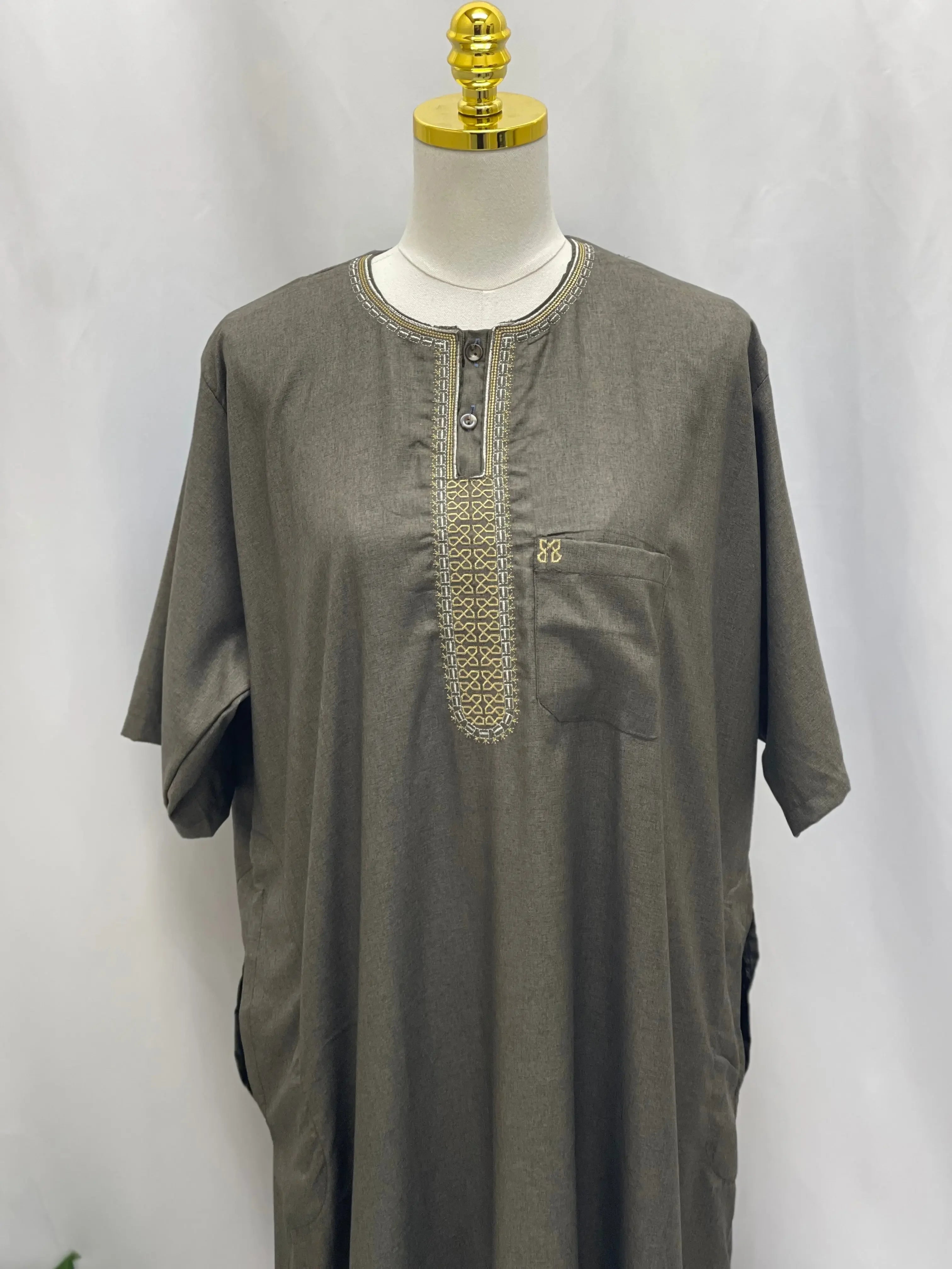 Men's High-Quality Cotton Thobe - Warm & Comfortable Palestinian Elegance