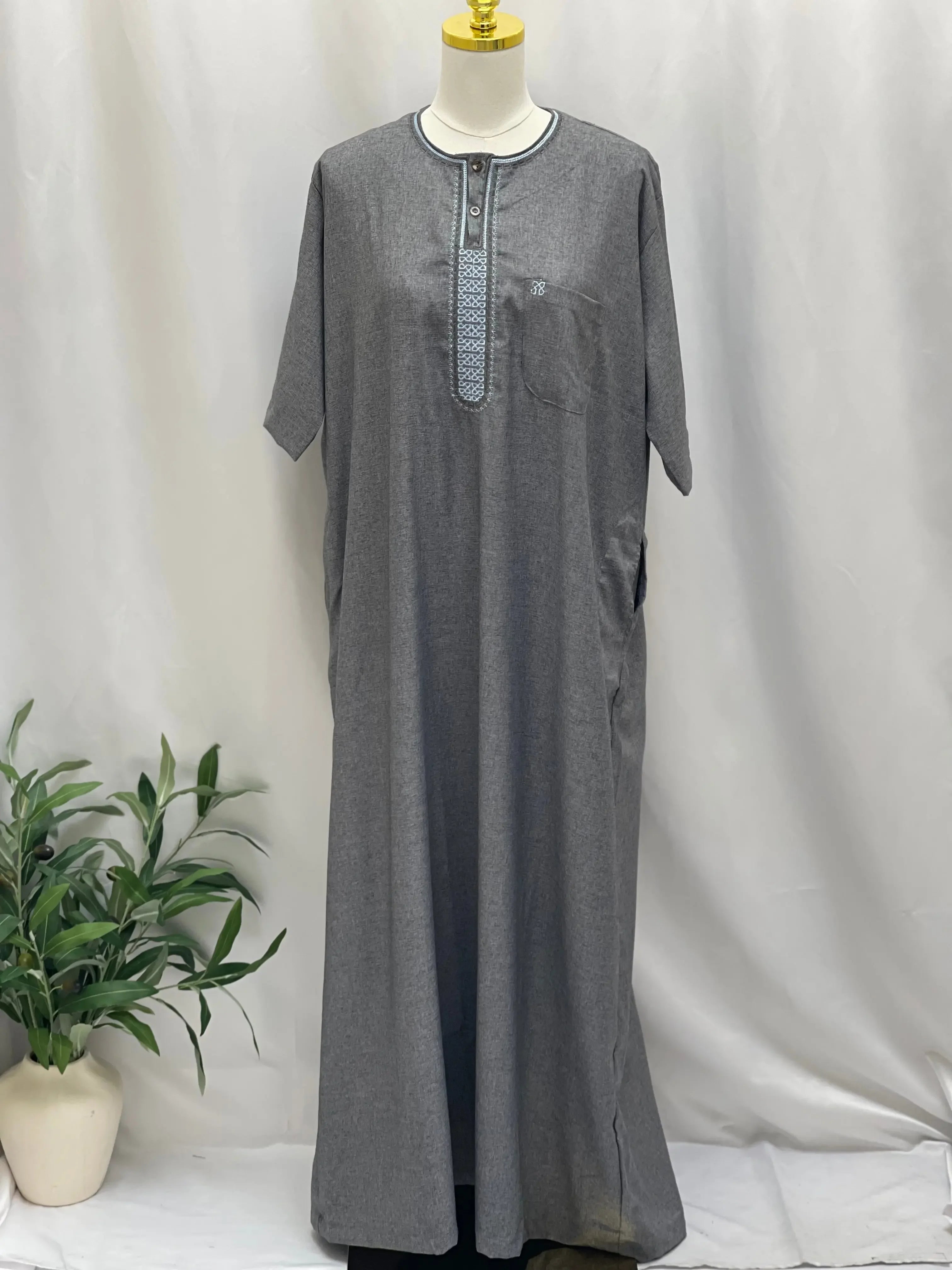 Men's High-Quality Cotton Thobe - Warm & Comfortable Palestinian Elegance