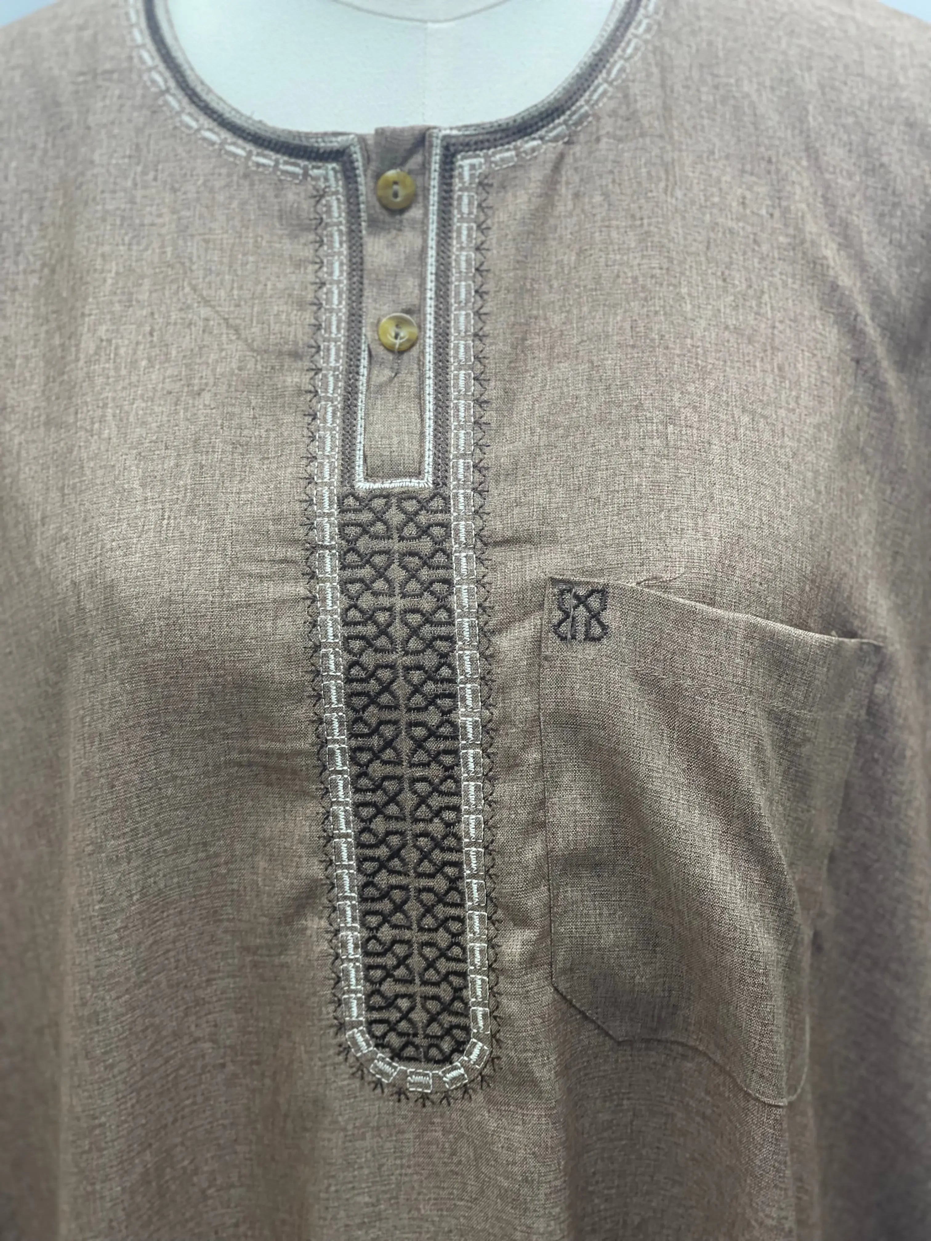 Men's High-Quality Cotton Thobe - Warm & Comfortable Palestinian Elegance