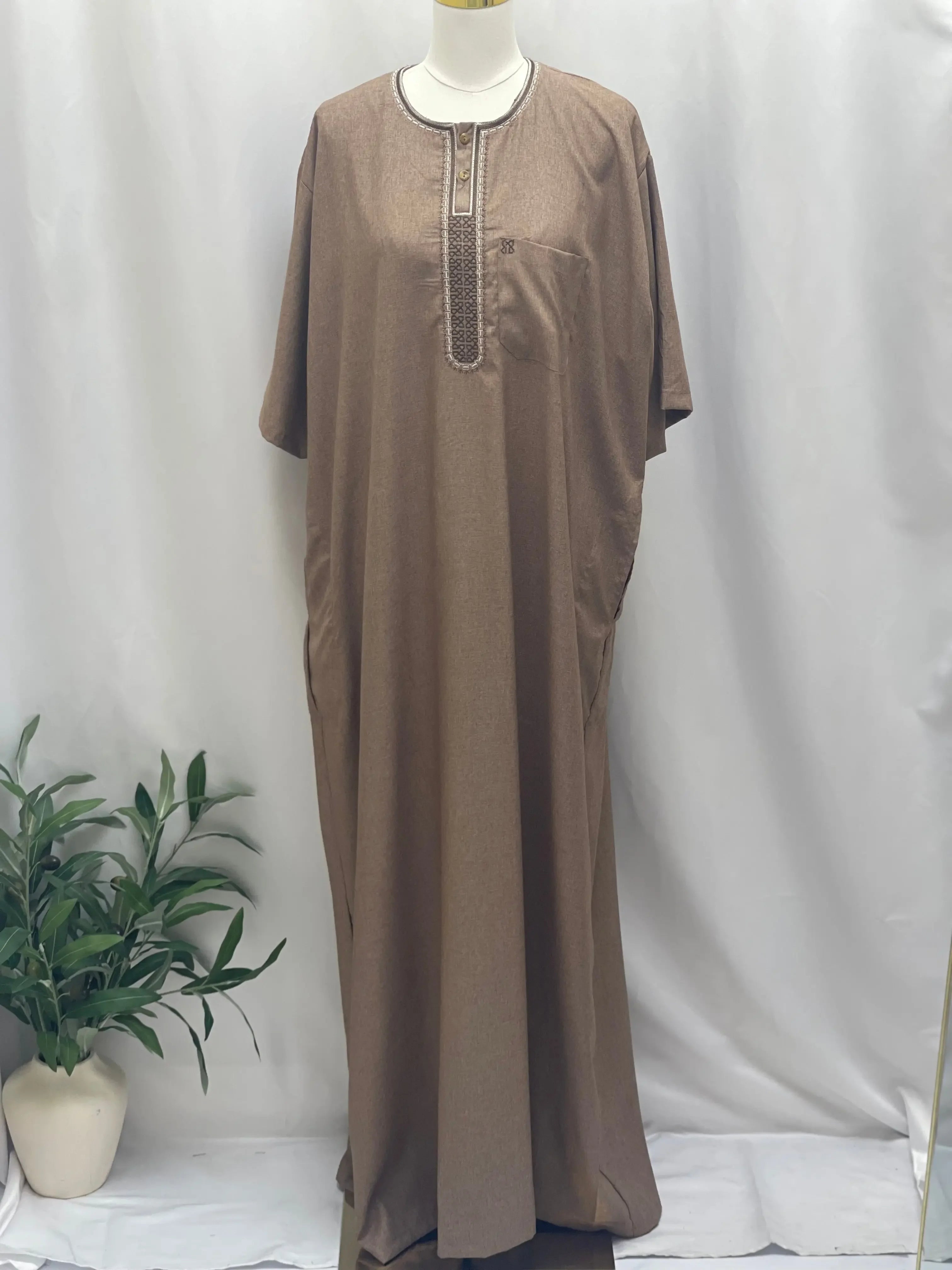 Men's High-Quality Cotton Thobe - Warm & Comfortable Palestinian Elegance