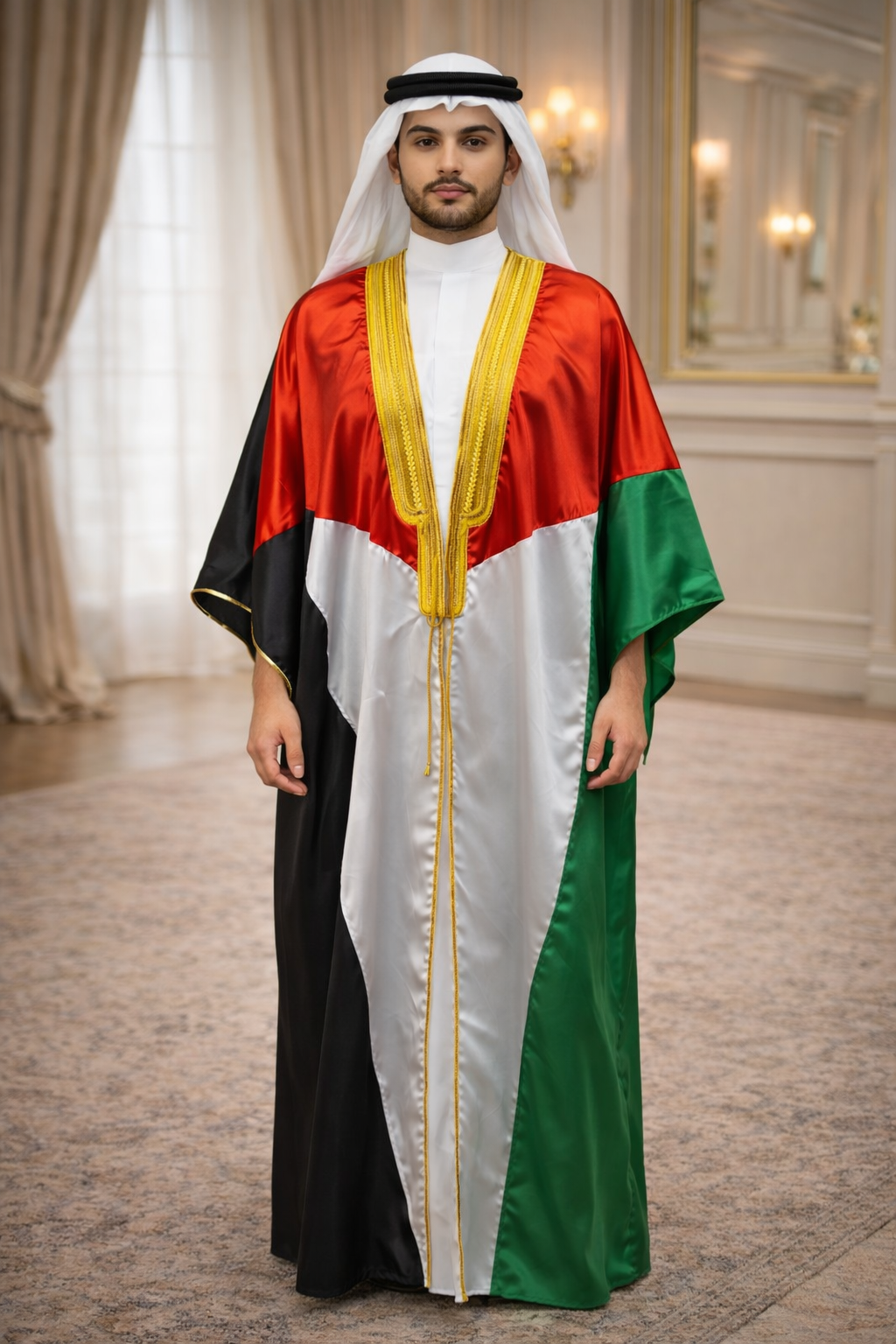 Palestinian Flag Bisht Abaya – Unisex