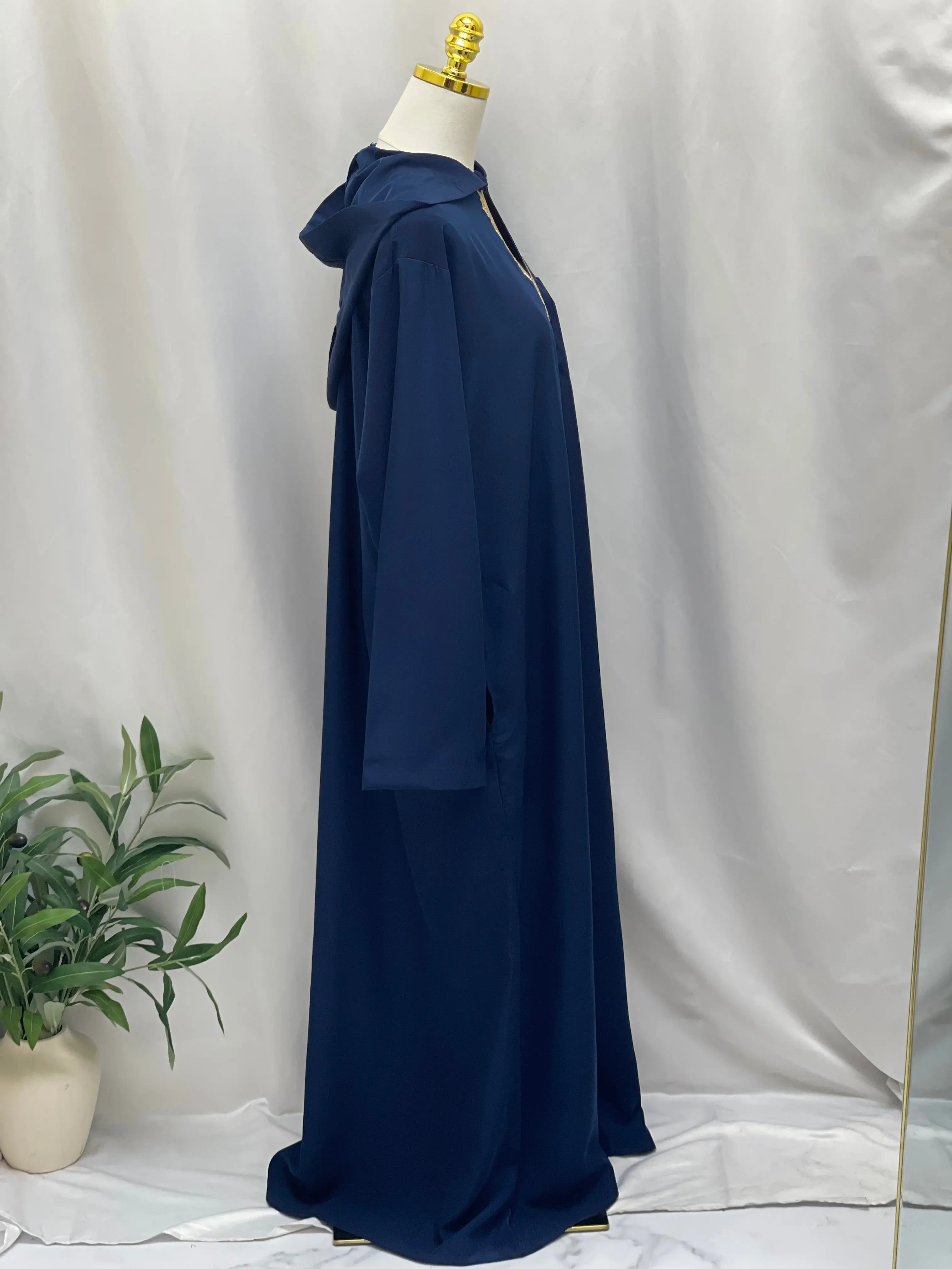 Men's Thobe with Hood & Unique Designs - Multi Colors Palestinian Elegance