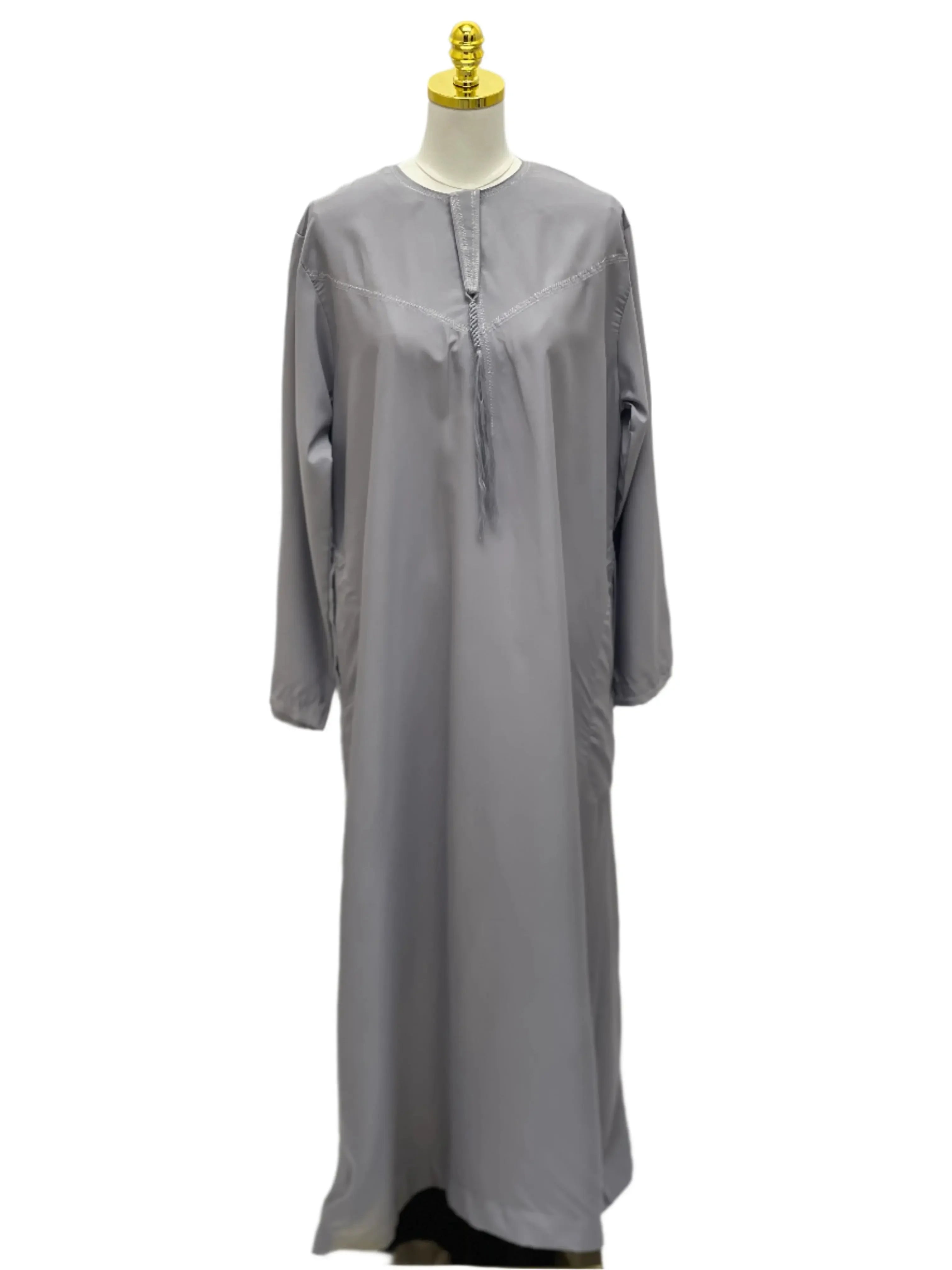 Men's High-Quality Thobe with Sharshoba Tassel -l Palestinian Elegance