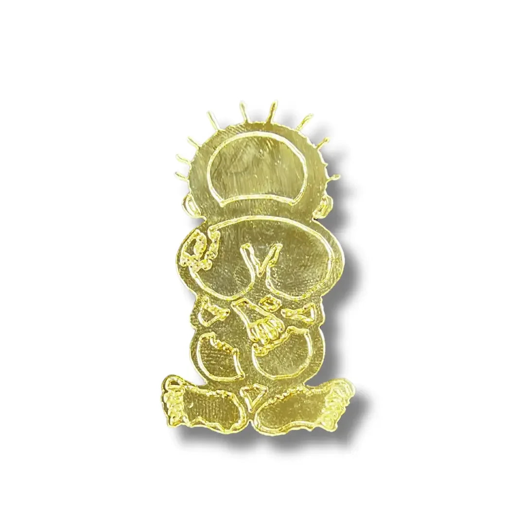 Gold-colored unique accessory from Palestinian Elegance, part of Palestine map phone charms collection