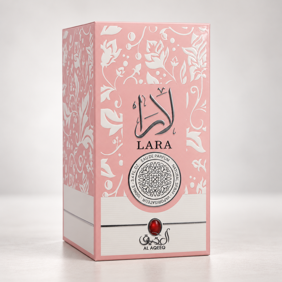 Al Aqeeq Lara Eau de Parfum – 100 ml — matching presentation box