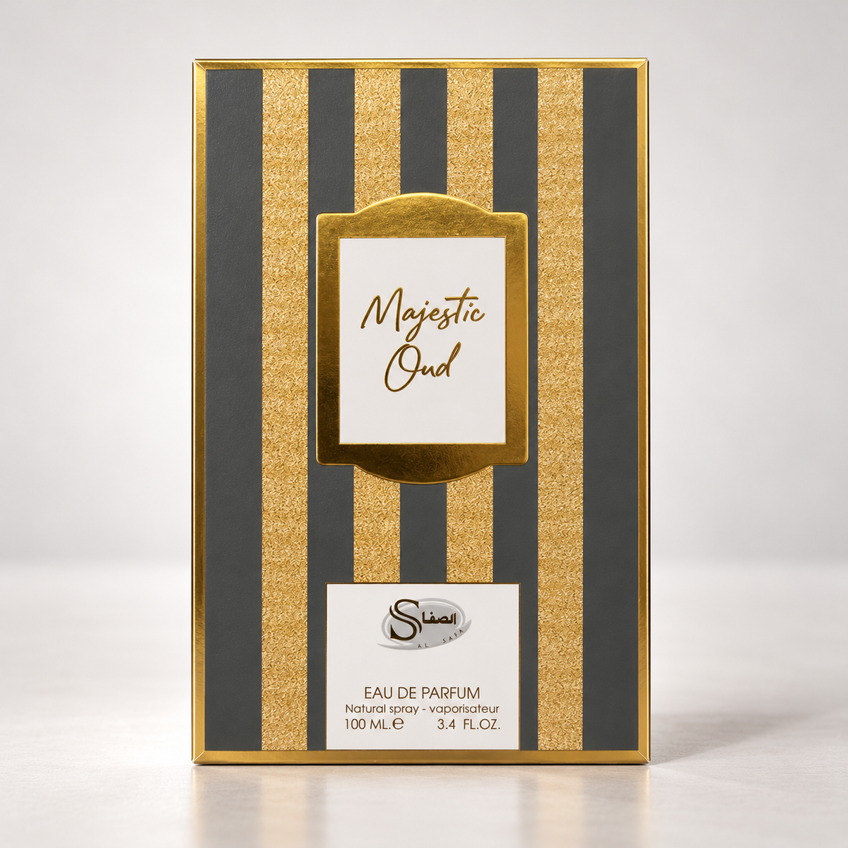Al Safa Majestic Oud Eau de Parfum – 100 ml — matching presentation box
