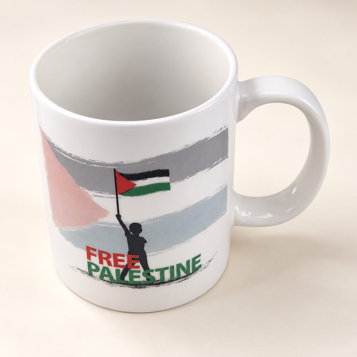 Kid Holding Up Palestine Flag Design — professional product photograph