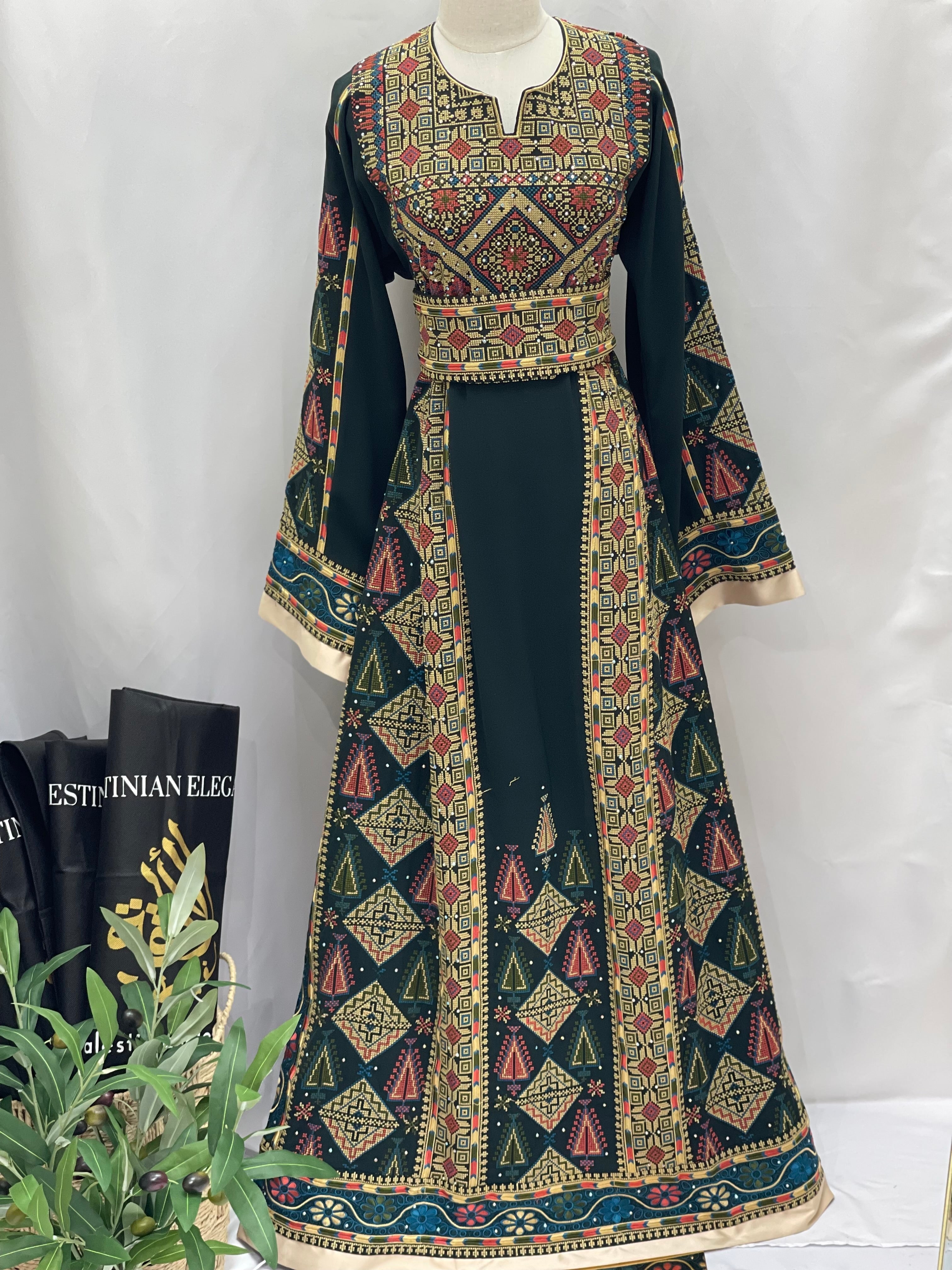 Timeless Elegance: Authentic Palestinian Embroidered Thoub Palestinian Elegance
