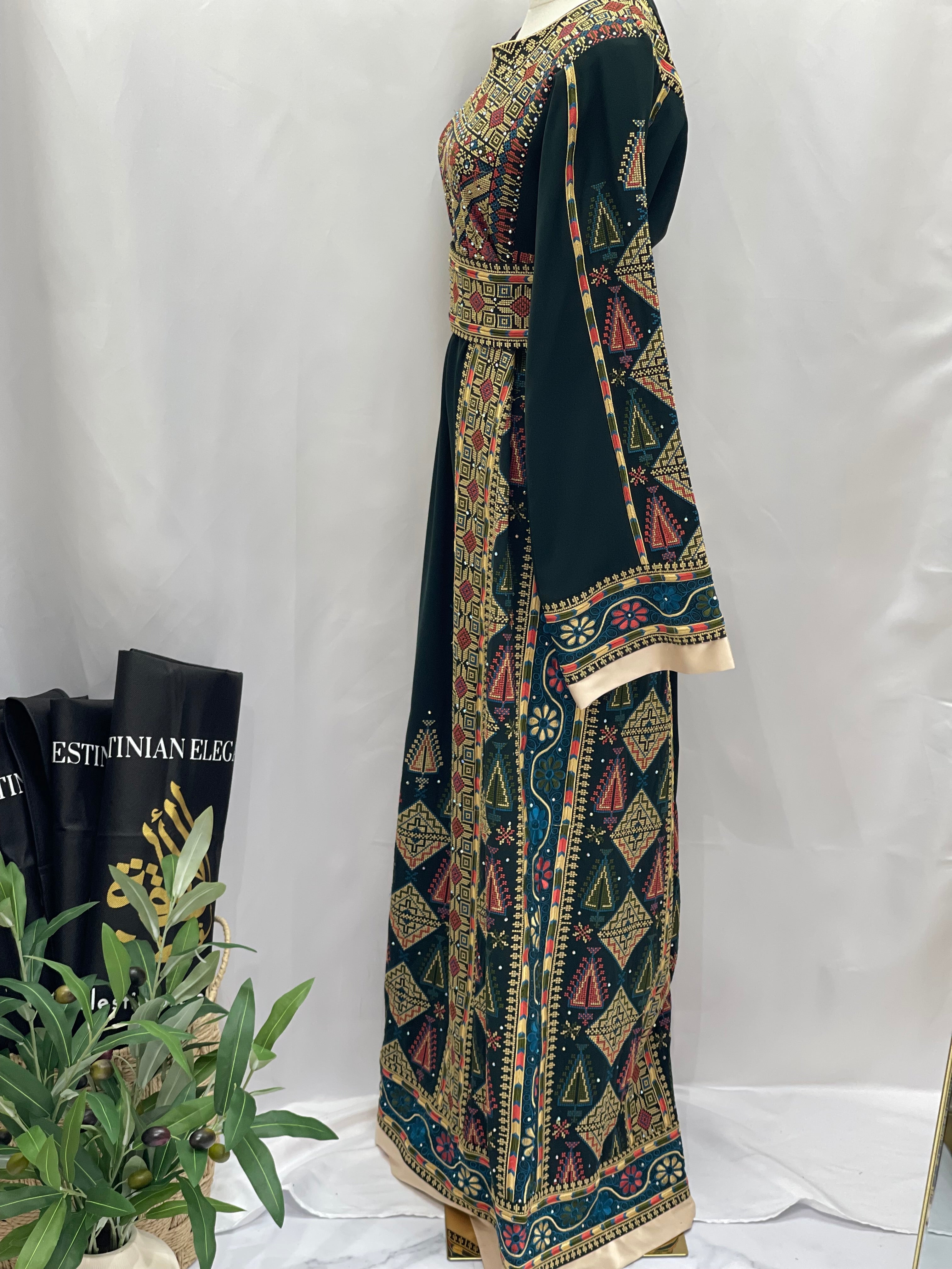 Timeless Elegance: Authentic Palestinian Embroidered Thoub Palestinian Elegance