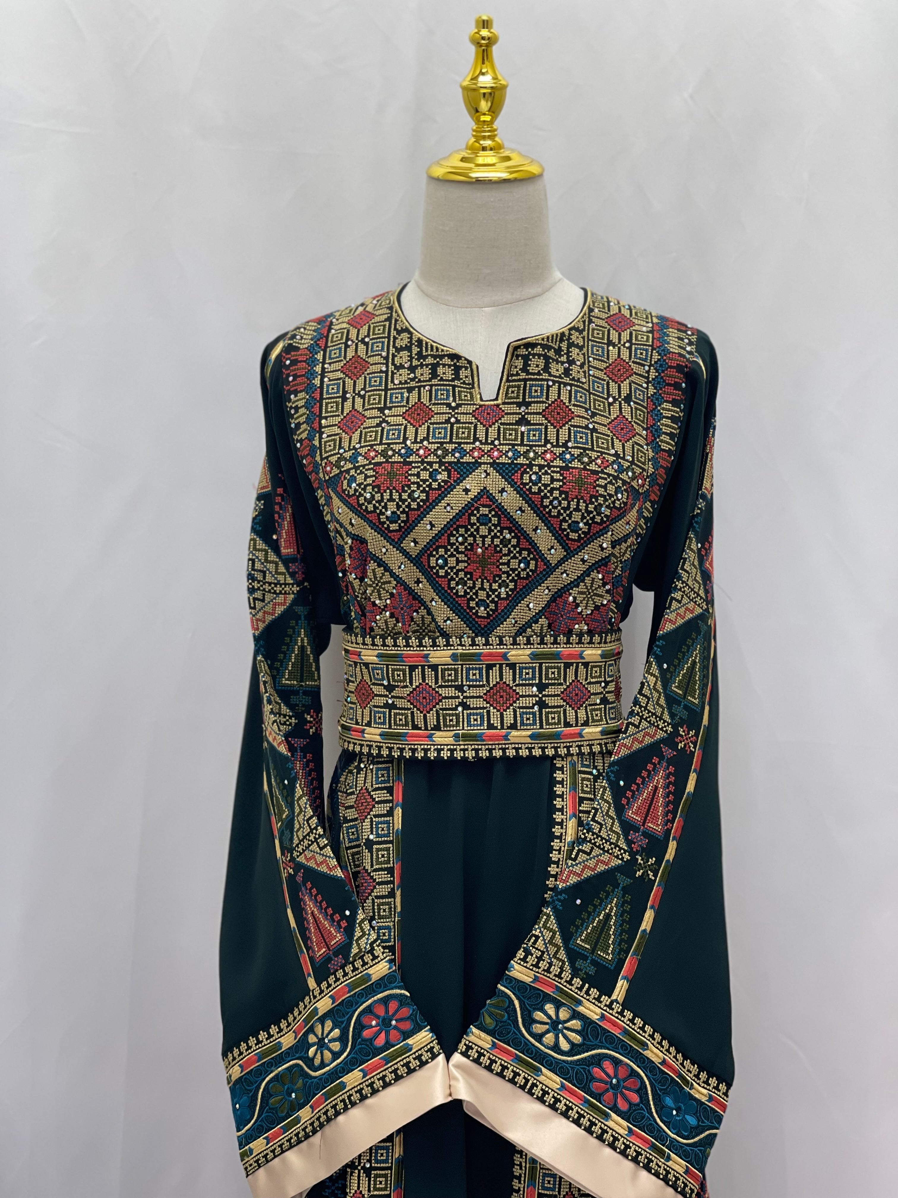 Timeless Elegance: Authentic Palestinian Embroidered Thoub Palestinian Elegance