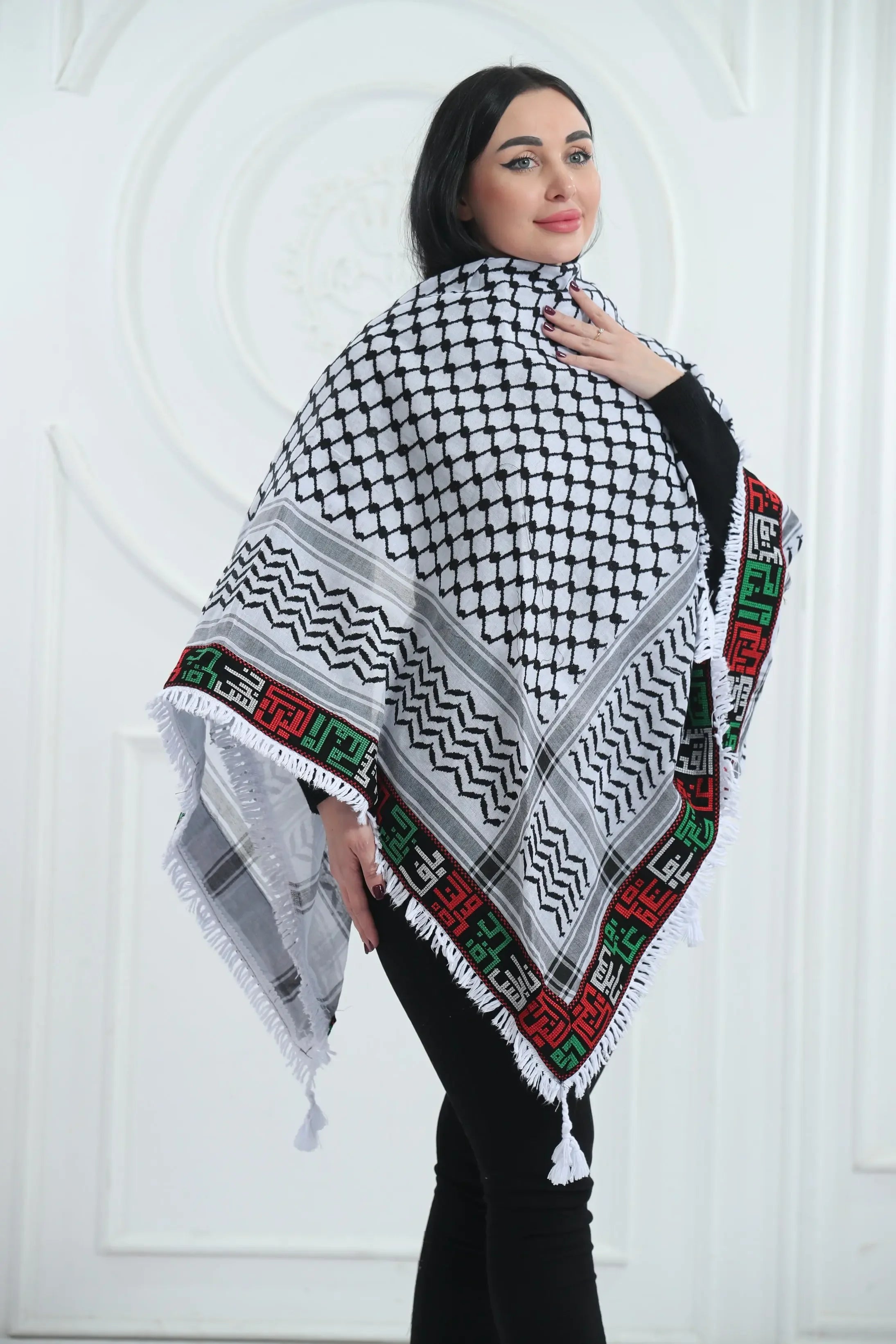 Cultural Masterpiece: The Palestine City’s Embroidered Kuffia Palestinian Elegance