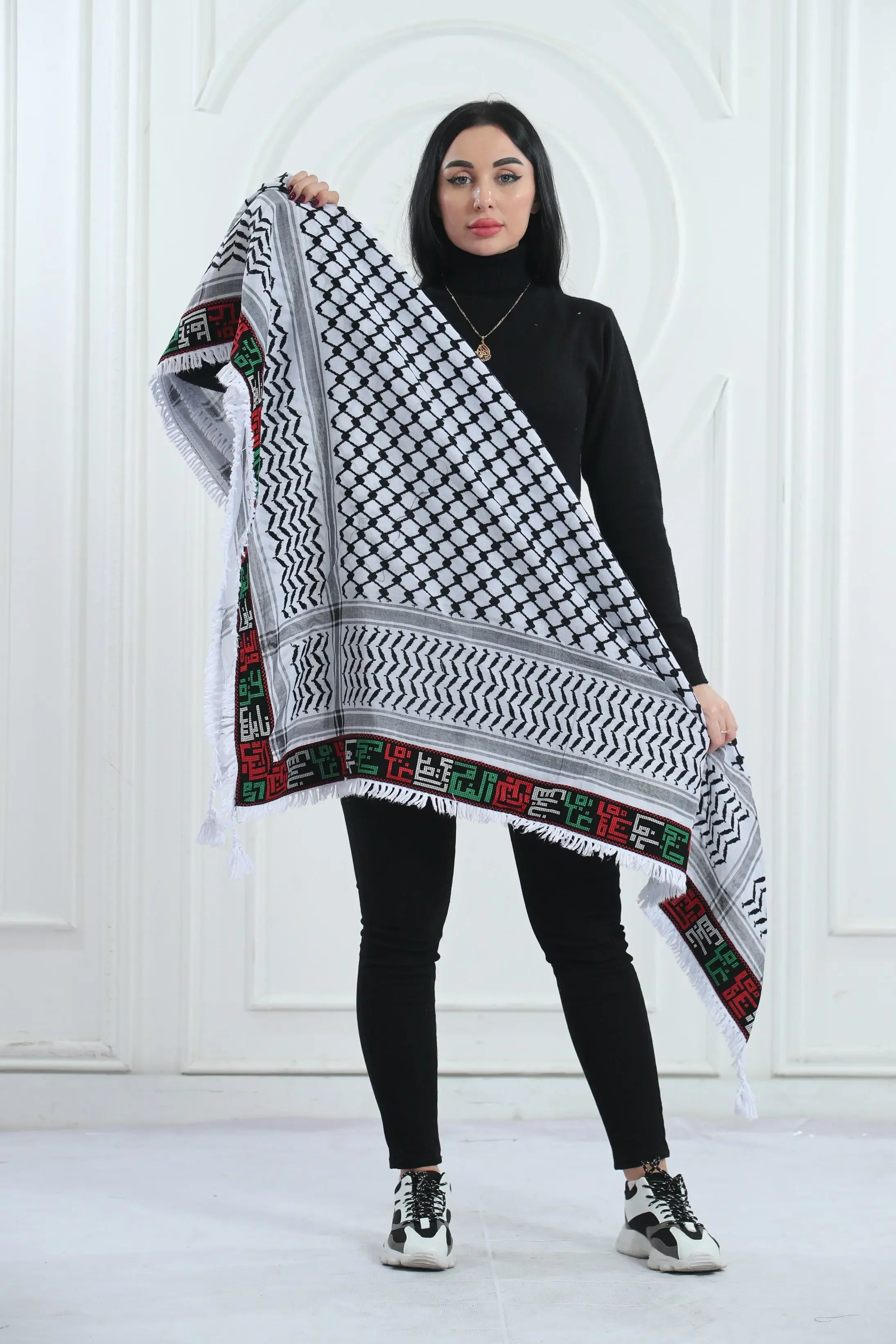 Cultural Masterpiece: The Palestine City’s Embroidered Kuffia Palestinian Elegance