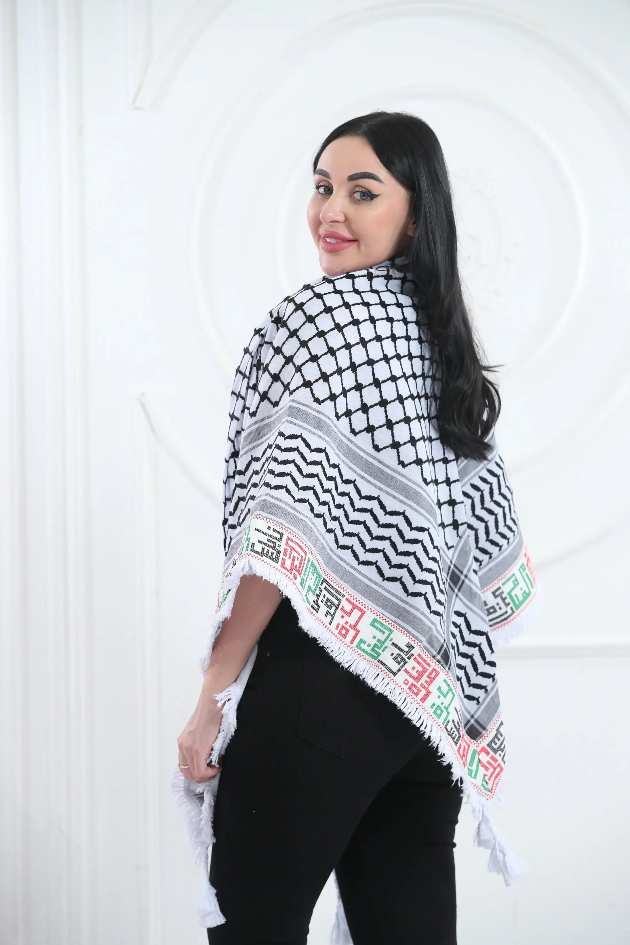 Cultural Masterpiece: The Palestine City’s Embroidered Kuffia Palestinian Elegance
