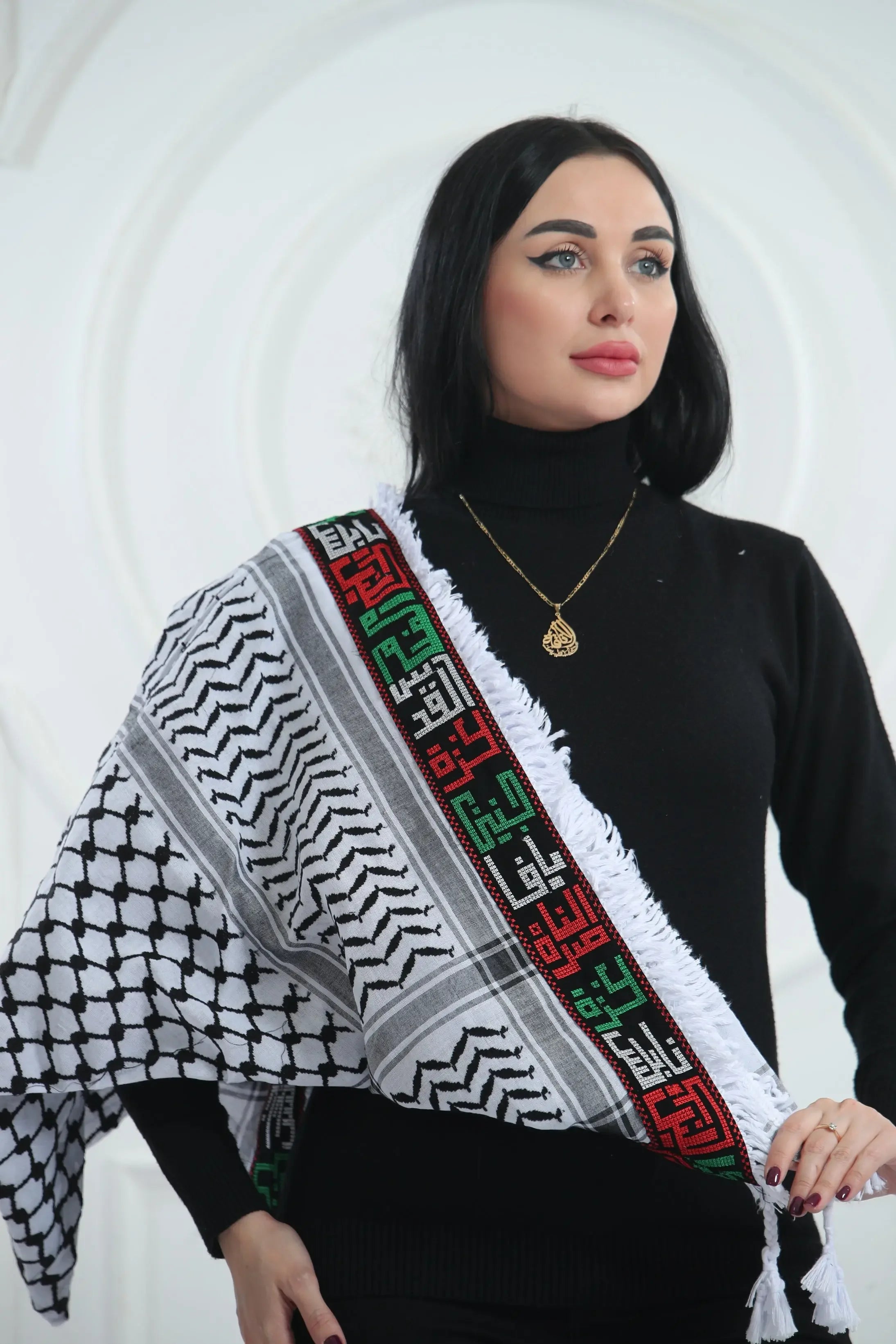 Cultural Masterpiece: The Palestine City’s Embroidered Kuffia Palestinian Elegance