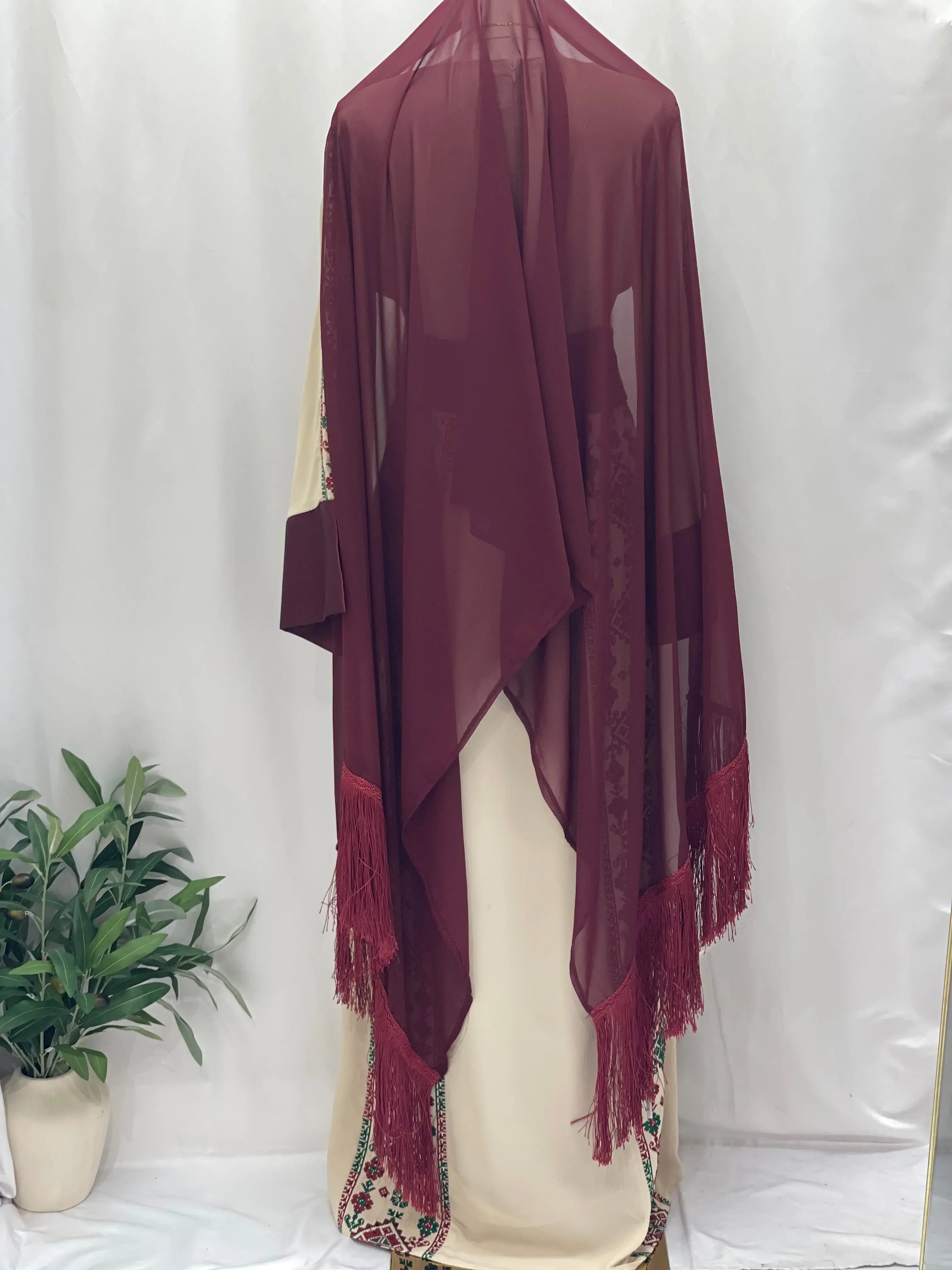 Masterpiece of Tradition: Sofie Unique Embroidered Thoub Palestinian Elegance