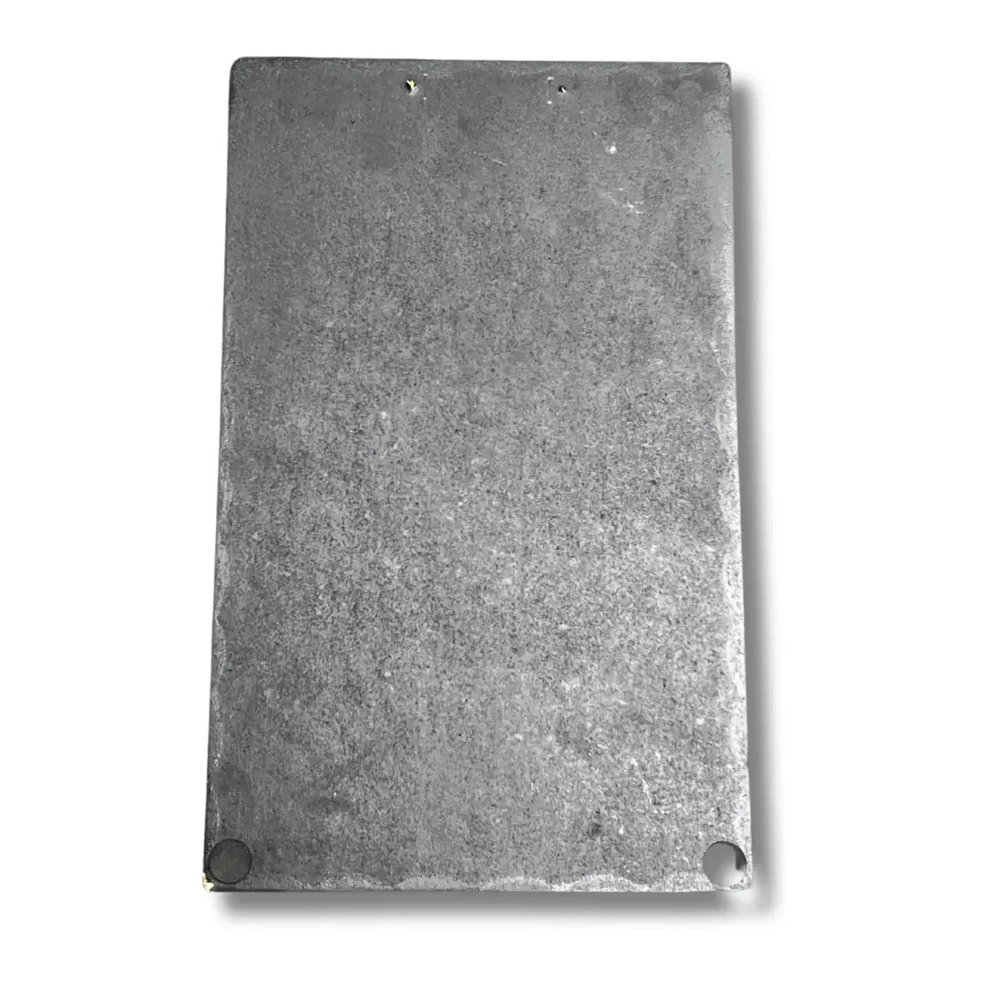 Rectangular metal plaque accessory with a rustic finish for Palestinian embroidery home decor