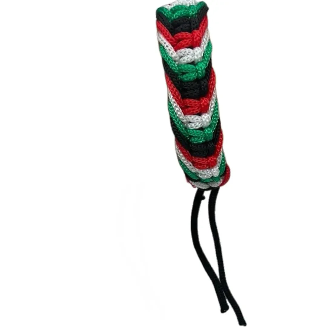 Palestinian flag beaded jewelry wristband with red green black and white beads by Palestinian Elegance