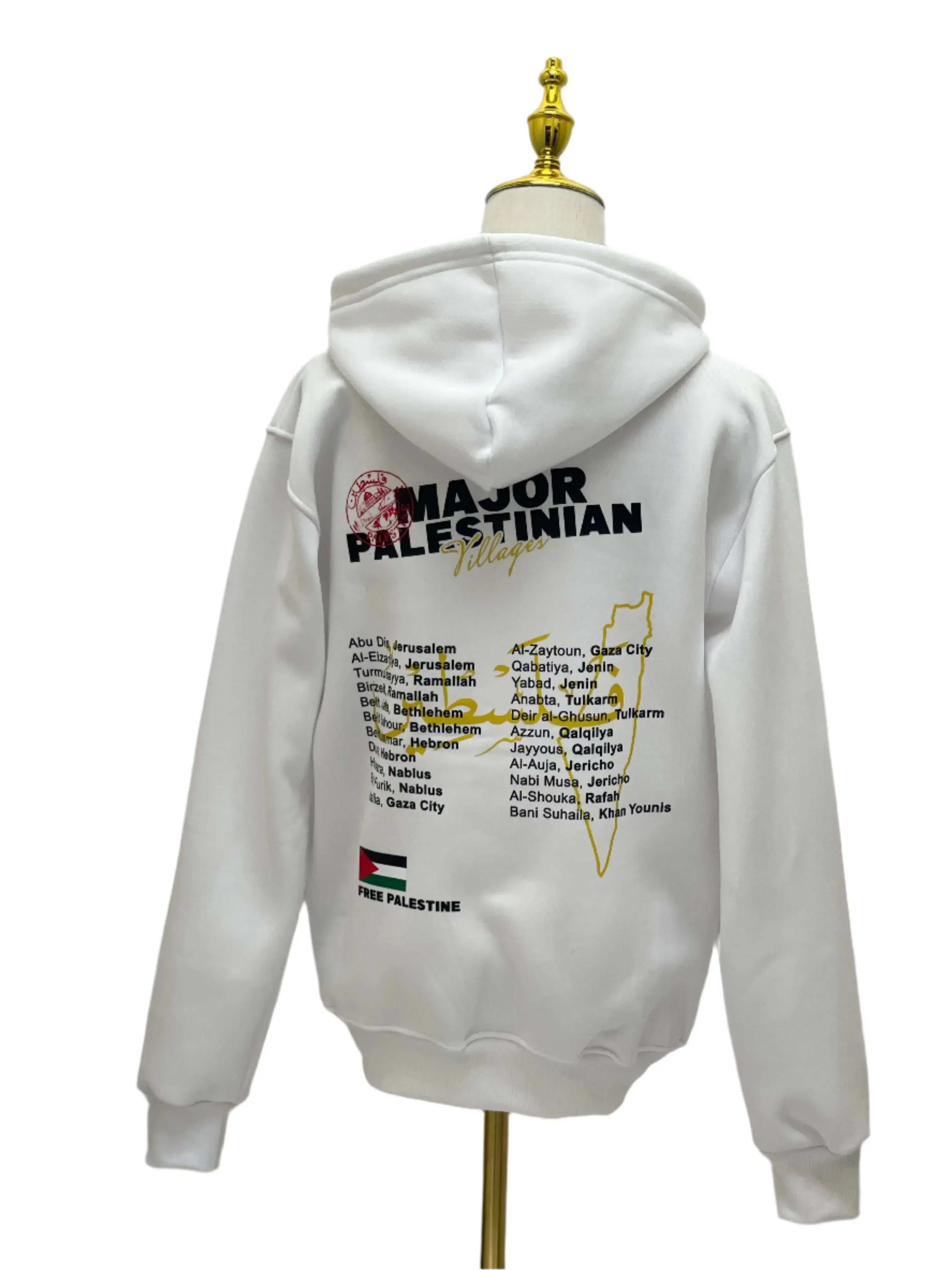Heritage Pride Bundle: Map of Palestine Cup & Villages Hoodie Palestinian Elegance