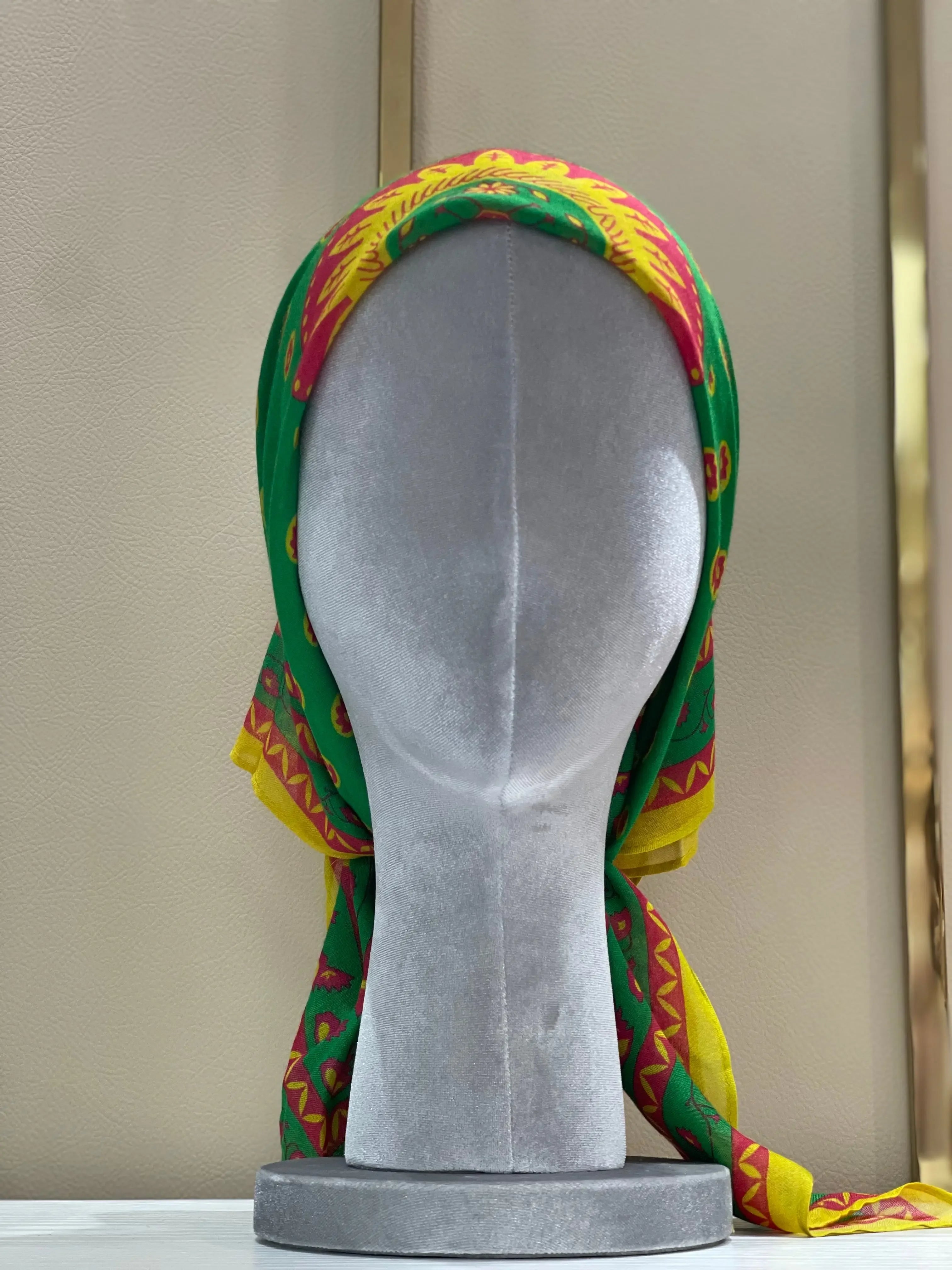 Square Printed Modal Scarf - Stylish and Versatile Fashion Accessory Palestinian Elegance